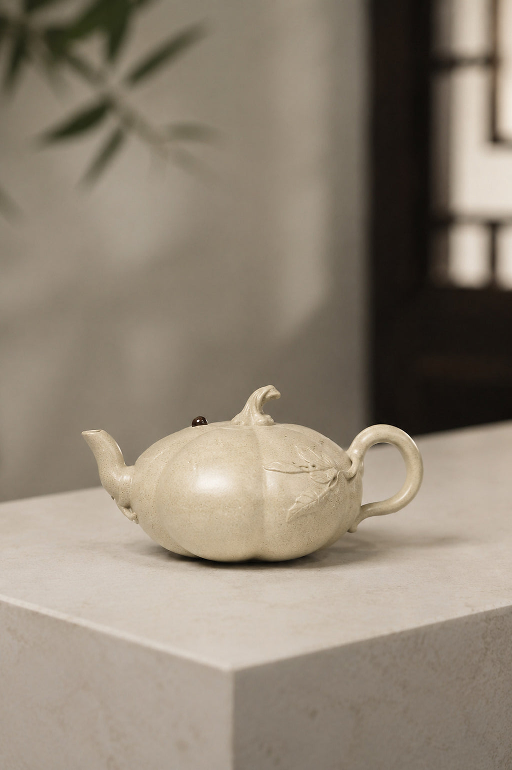 Product view 3 of 100ml Sculptural Form zisha teapot in Baiyu Duanni Clay, No. 431