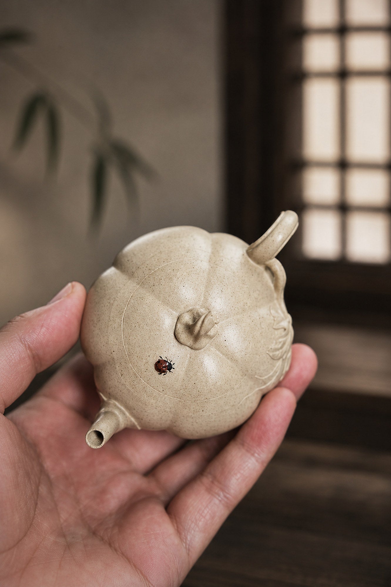 Product view 7 of 100ml Sculptural Form zisha teapot in Baiyu Duanni Clay, No. 431