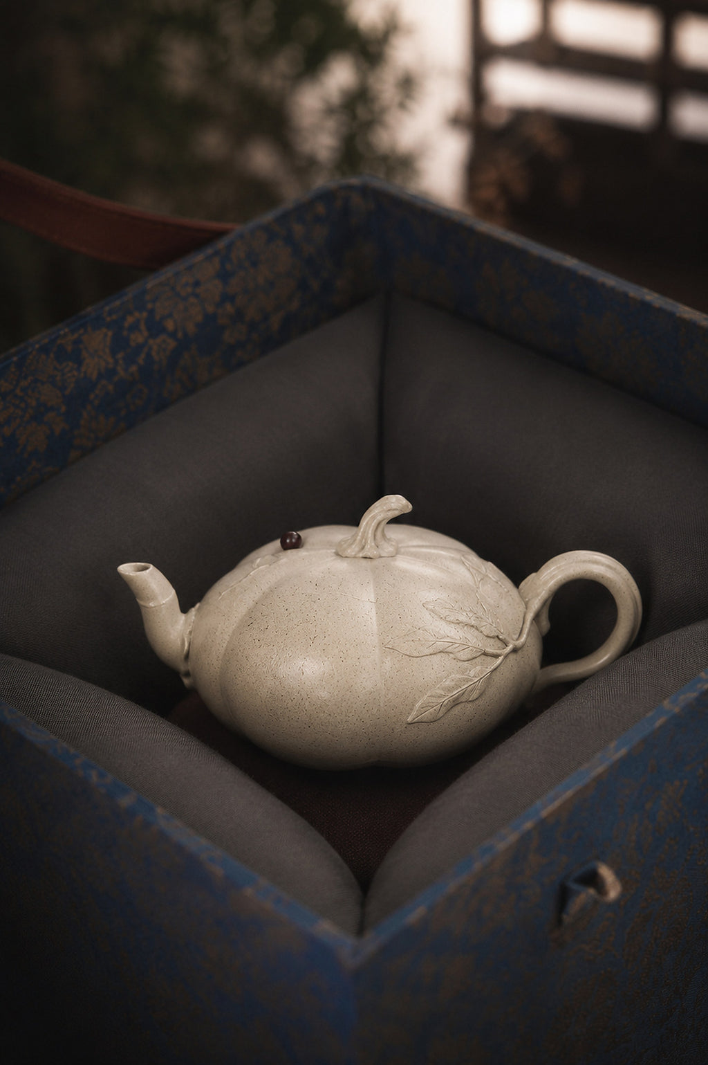 Product view 8 of 100ml Sculptural Form zisha teapot in Baiyu Duanni Clay, No. 431
