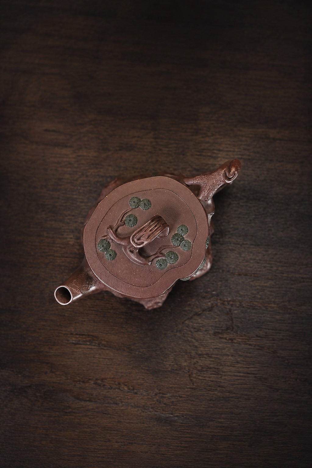 Product view 9 of 130ml Sculptural Form zisha teapot in Dicaoqing Zini Clay, No. 359