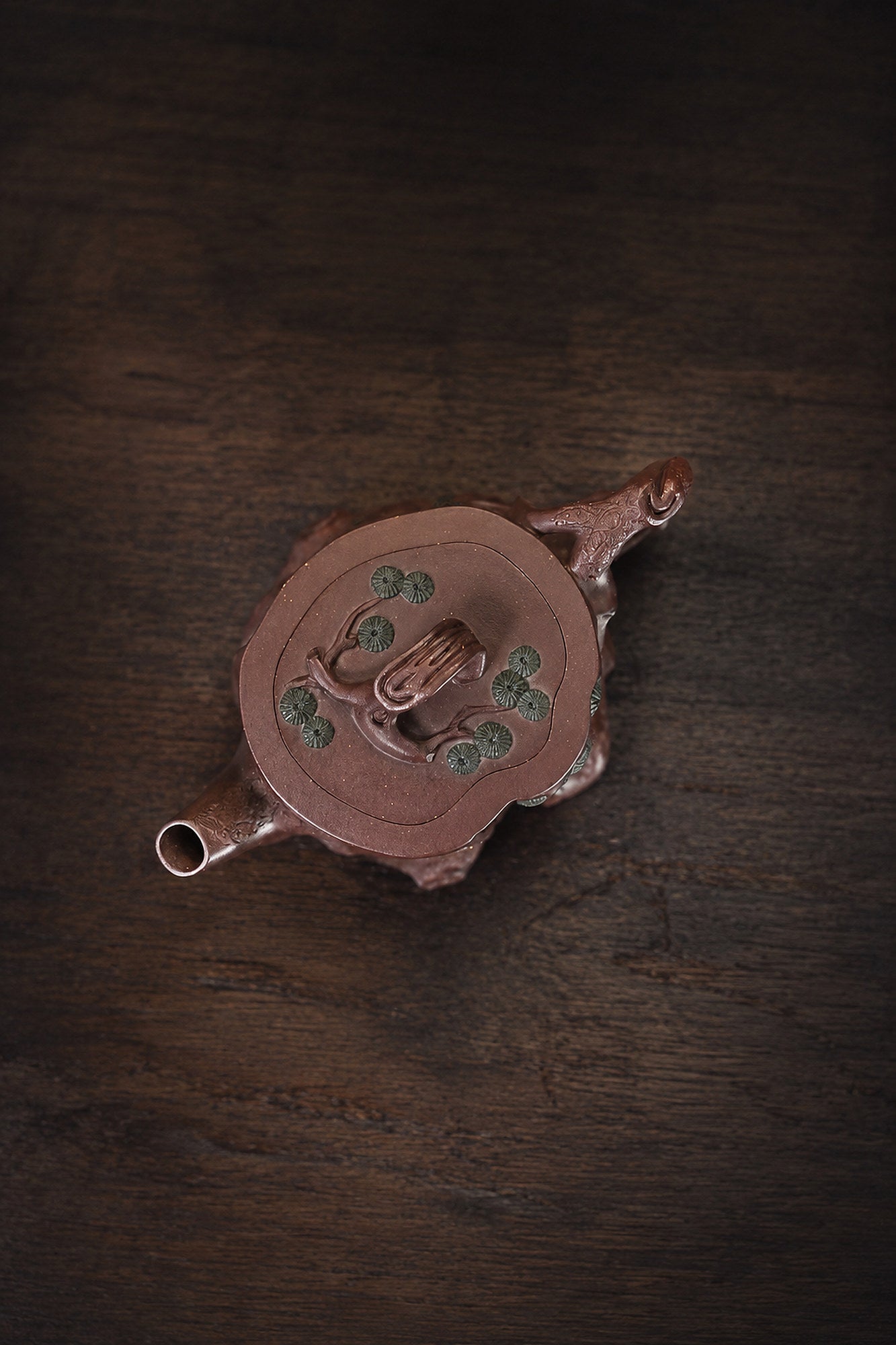 Product view 9 of 130ml Sculptural Form zisha teapot in Dicaoqing Zini Clay, No. 359