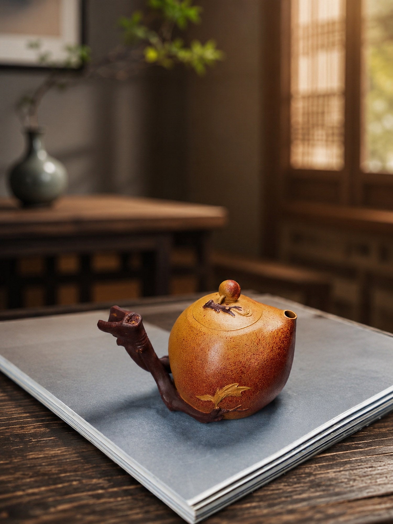 Product view 9 of 180ml Sculptural Form zisha teapot in Duanni and Zini Clay, No. 273
