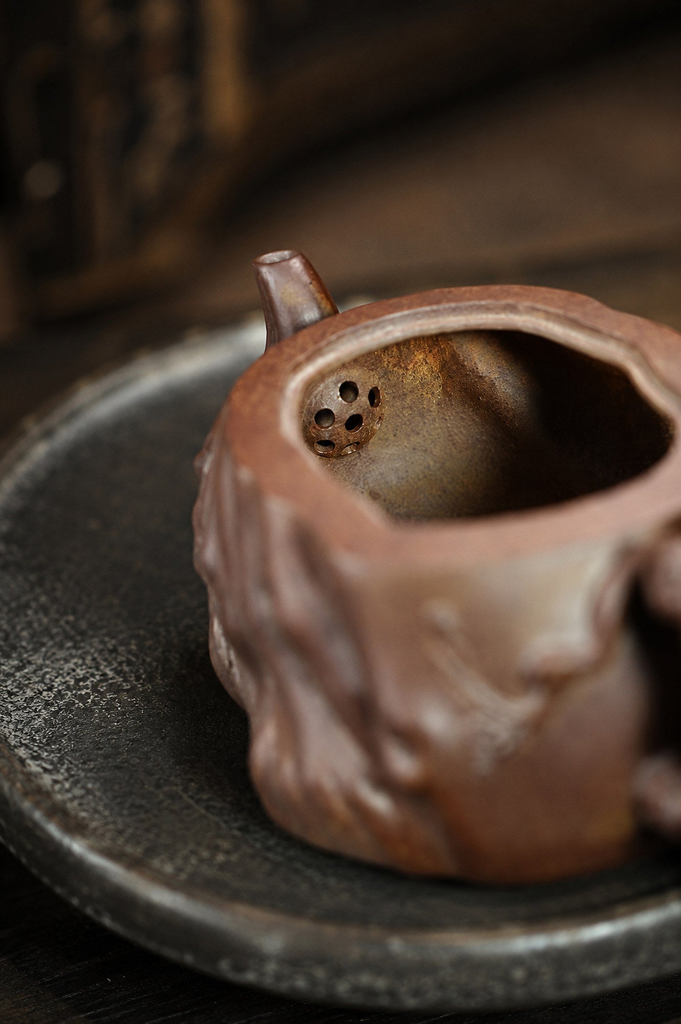 Product view 3 of 140ml Sculptural Form zisha teapot in Duanni Clay, No. 383