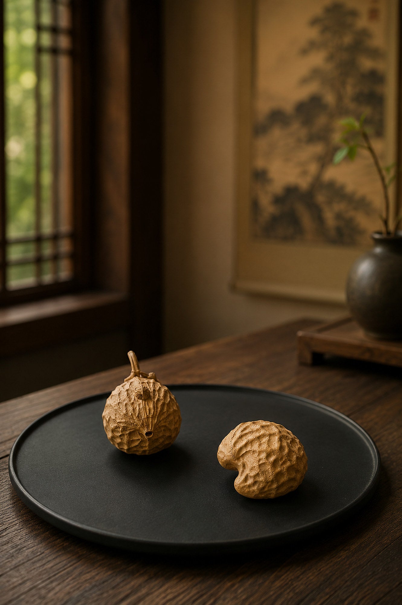 Product view 1 of 80ml Sculptural Form zisha teapot in Golden Duanni Clay, No. 275