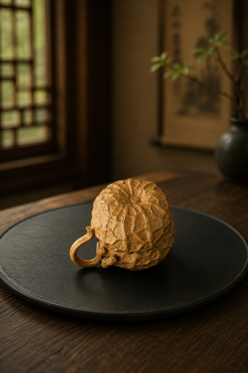 Product view 3 of 80ml Sculptural Form zisha teapot in Golden Duanni Clay, No. 275