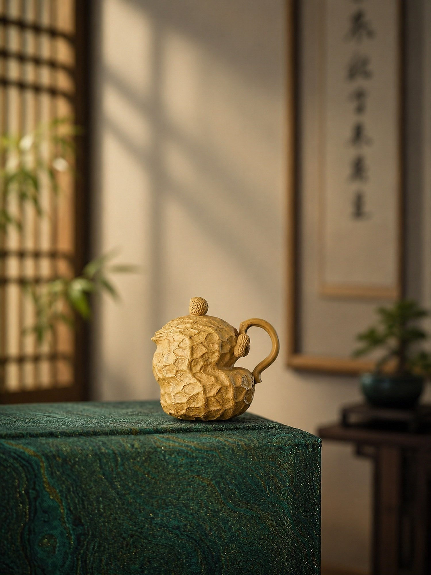 Product view 5 of 80ml Sculptural Form zisha teapot in Golden Duanni Clay, No. 275