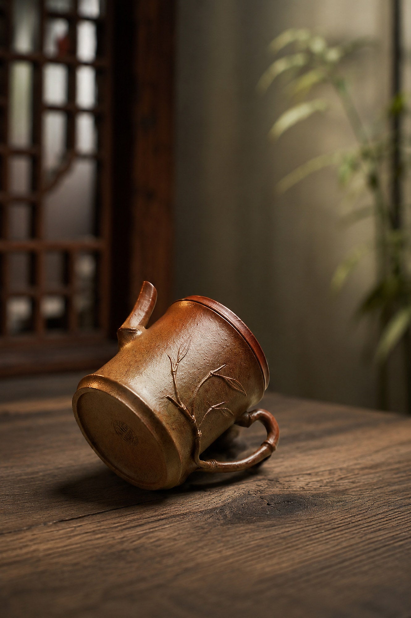 Product view 1 of 95ml Sculptural Form zisha teapot in Golden Duanni Clay, No. 281