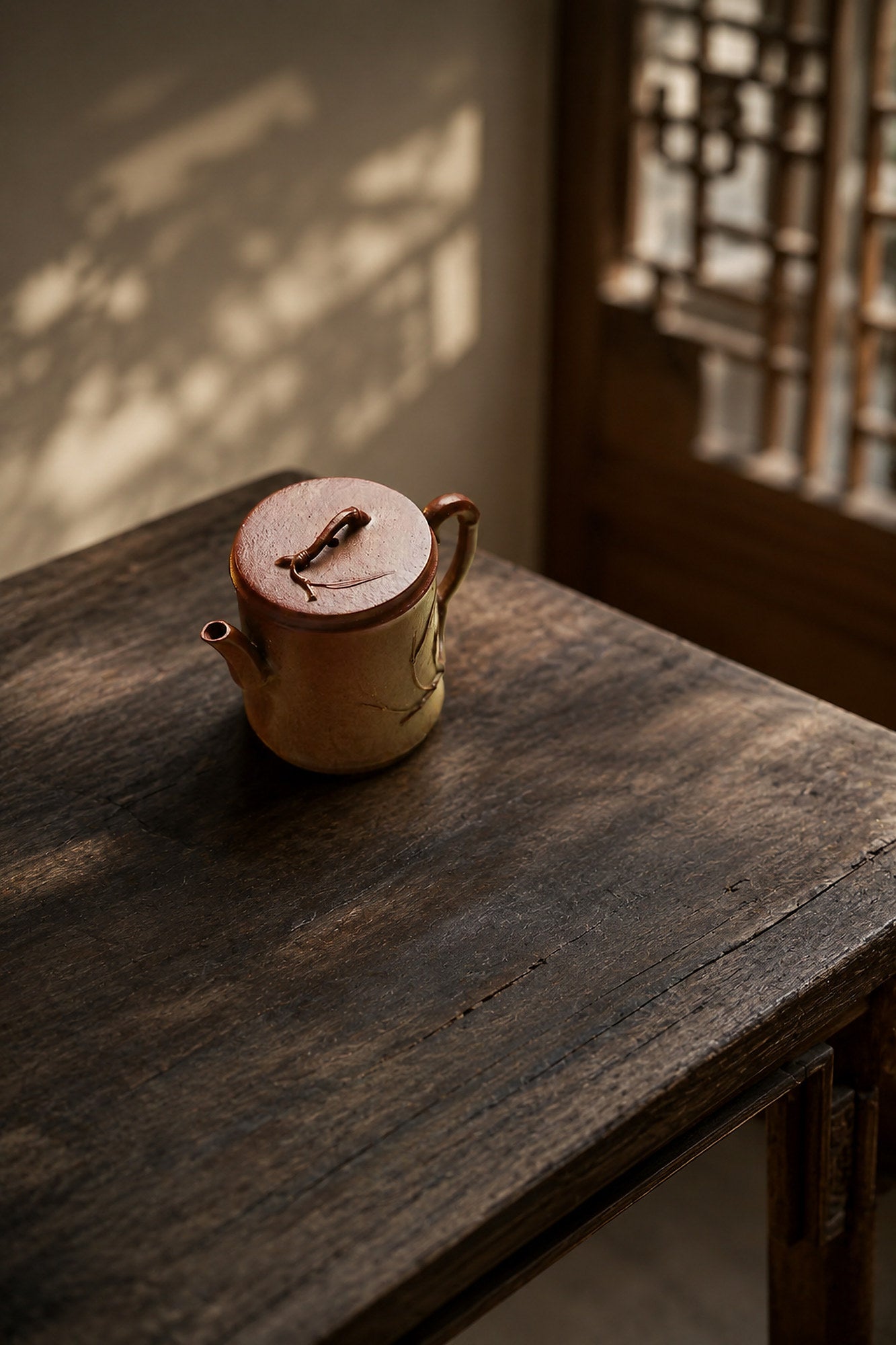 Product view 2 of 95ml Sculptural Form zisha teapot in Golden Duanni Clay, No. 281
