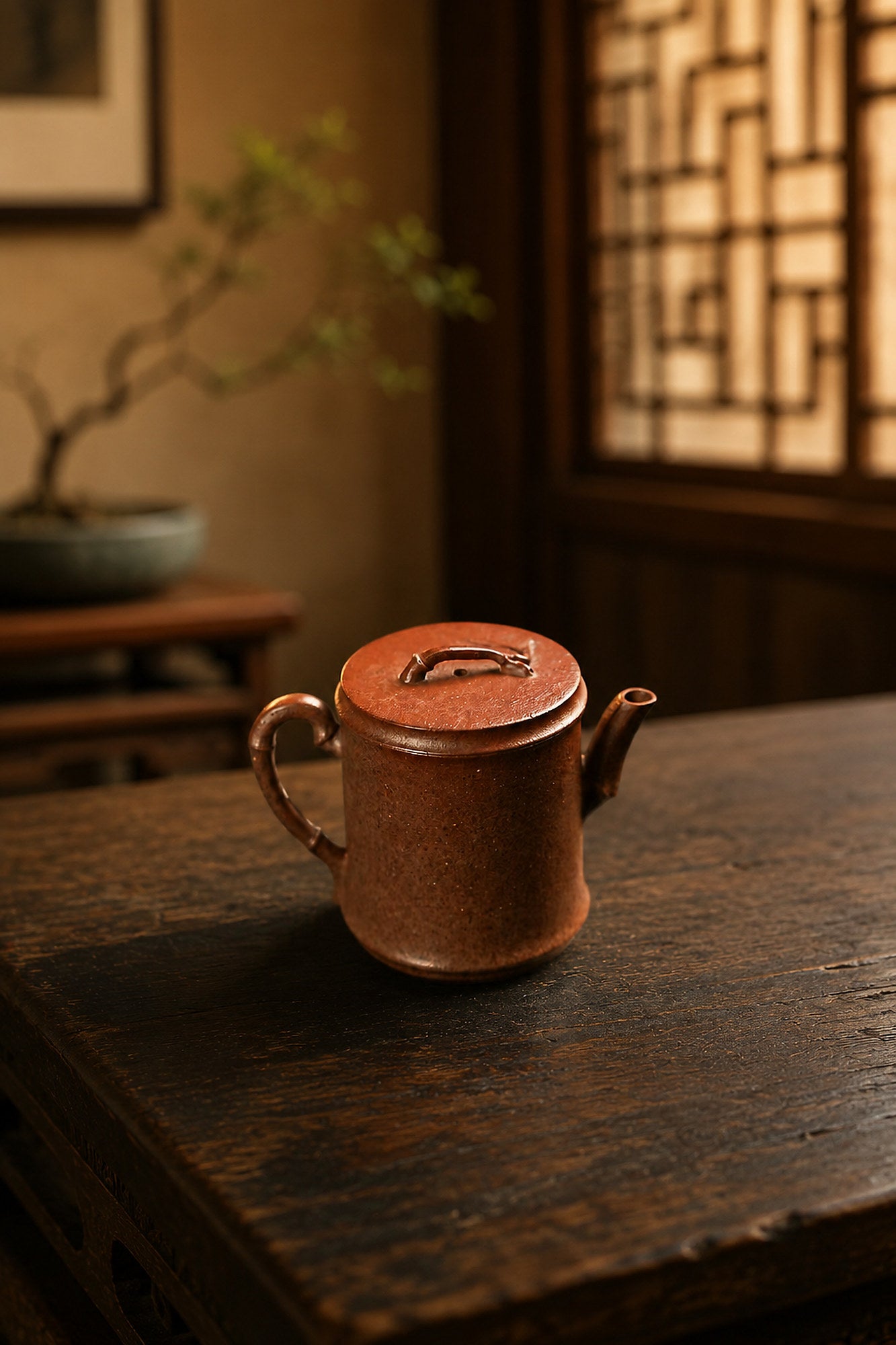 Product view 3 of 95ml Sculptural Form zisha teapot in Golden Duanni Clay, No. 281