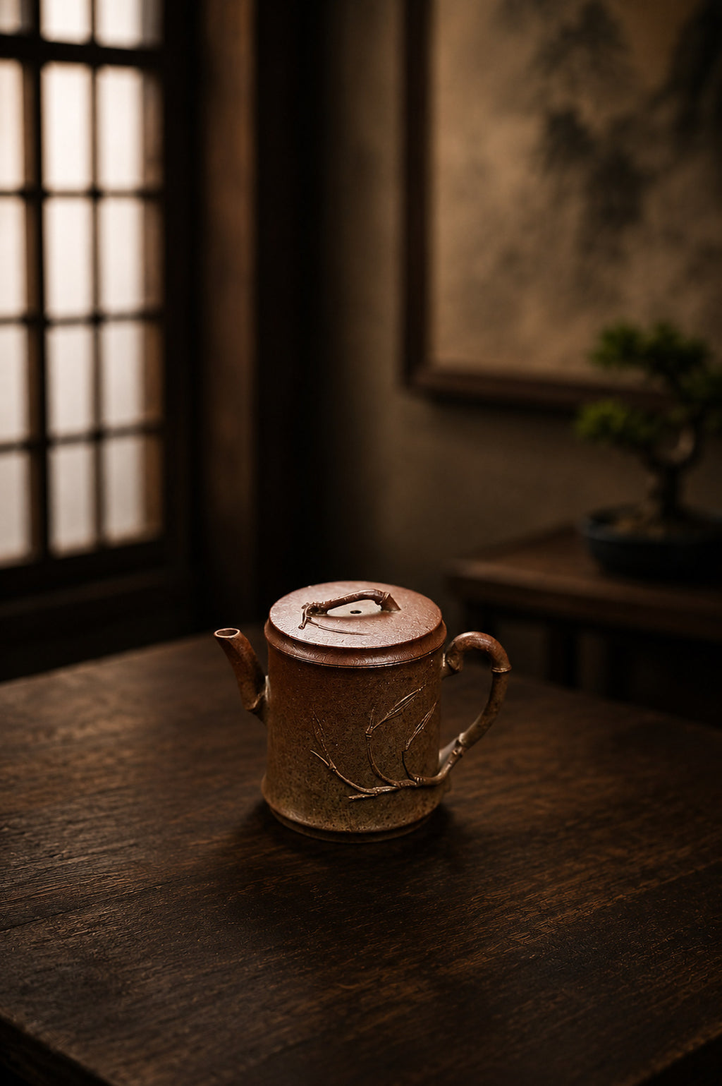Product view 9 of 95ml Sculptural Form zisha teapot in Golden Duanni Clay, No. 281