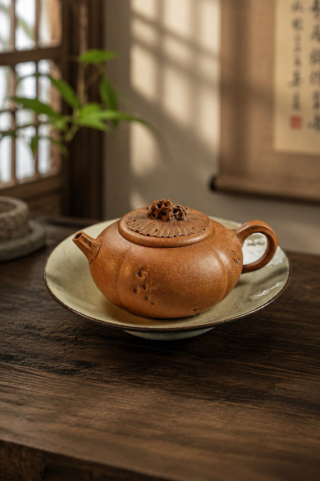 Product view 1 of 200ml Sculptural Form zisha teapot in Golden Duanni Clay, No. 284