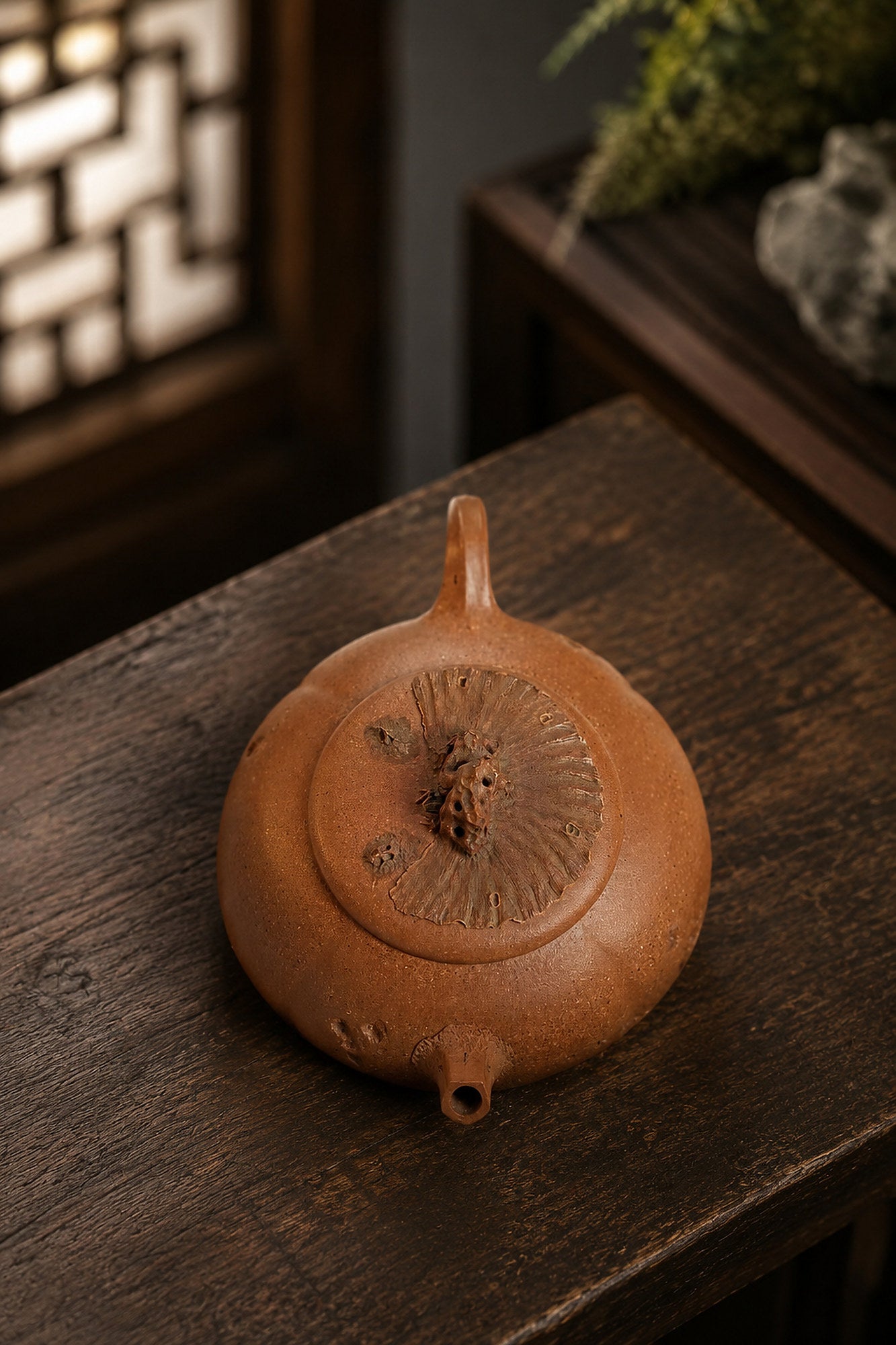 Product view 2 of 200ml Sculptural Form zisha teapot in Golden Duanni Clay, No. 284