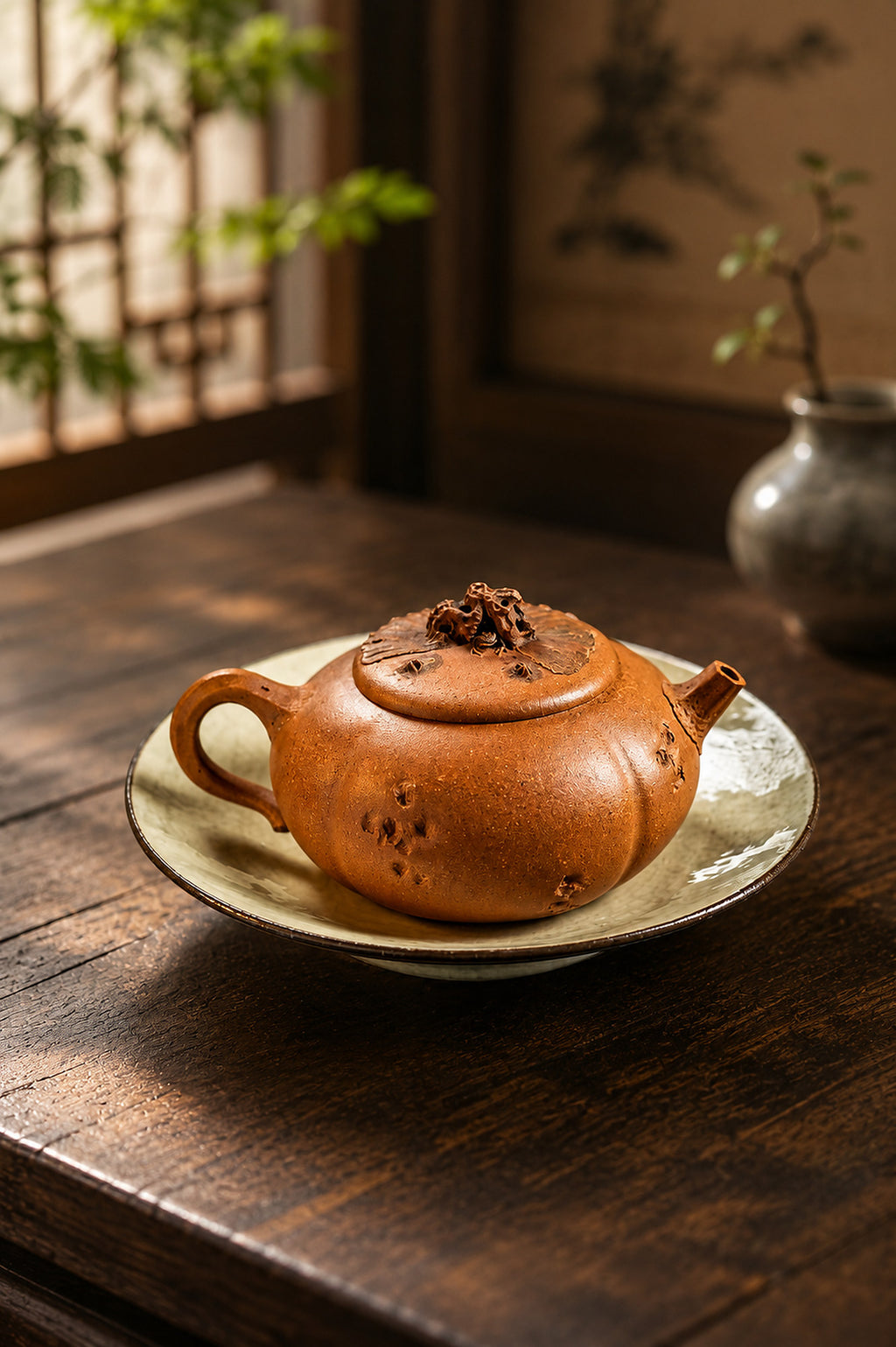 Product view 4 of 200ml Sculptural Form zisha teapot in Golden Duanni Clay, No. 284