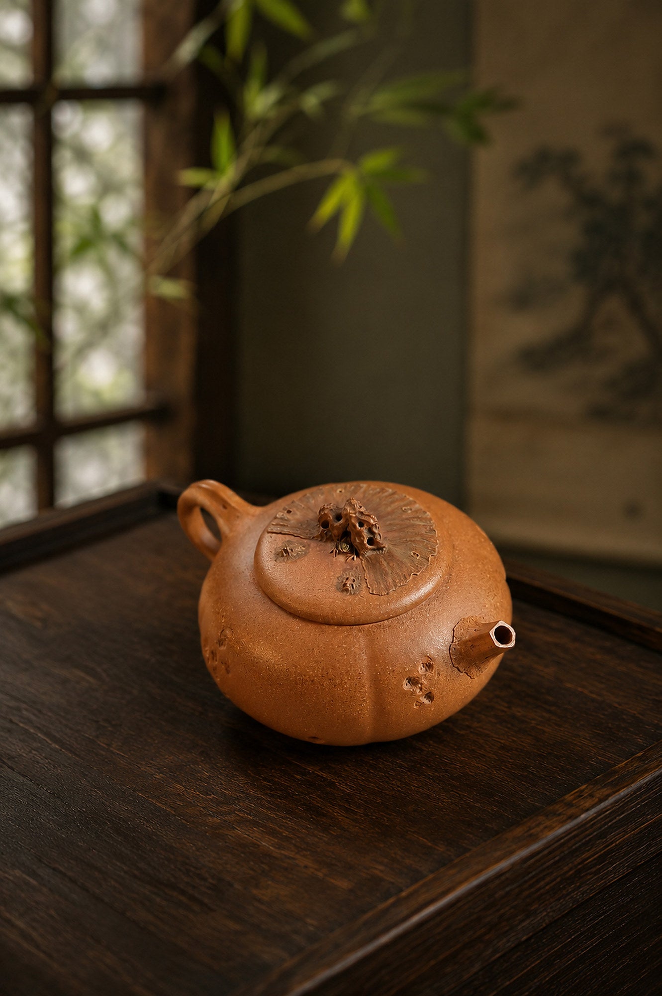 Product view 5 of 200ml Sculptural Form zisha teapot in Golden Duanni Clay, No. 284