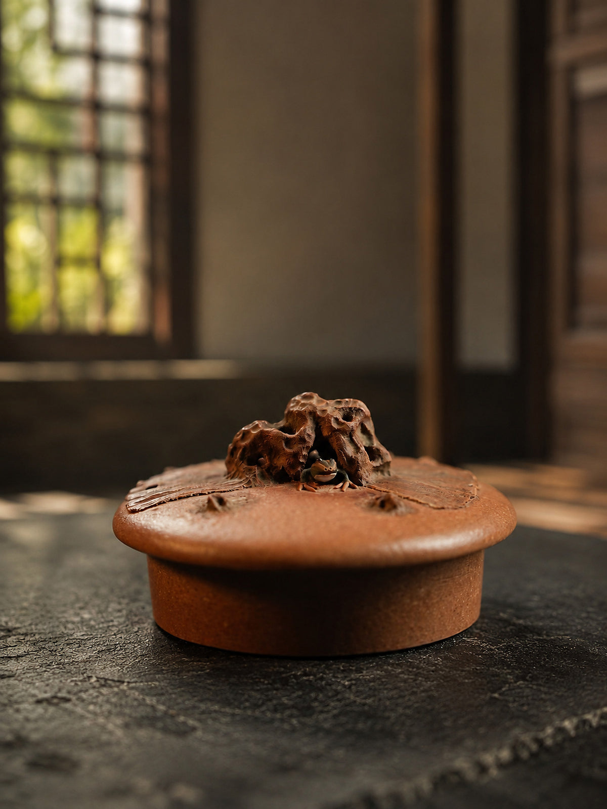 Product view 7 of 200ml Sculptural Form zisha teapot in Golden Duanni Clay, No. 284