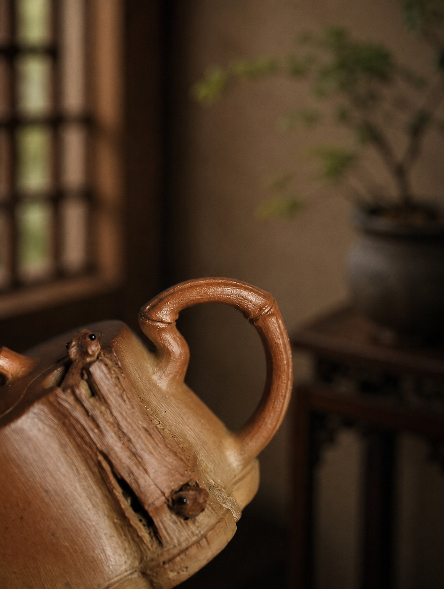 Product view 4 of 80ml Sculptural Form zisha teapot in Golden Duanni Clay, No. 298