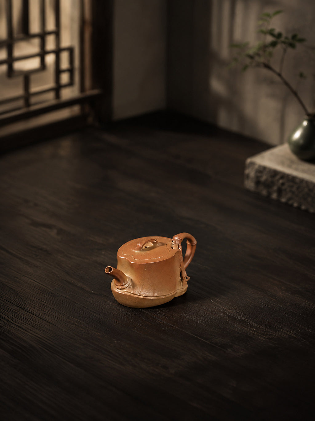 Product view 7 of 80ml Sculptural Form zisha teapot in Golden Duanni Clay, No. 298