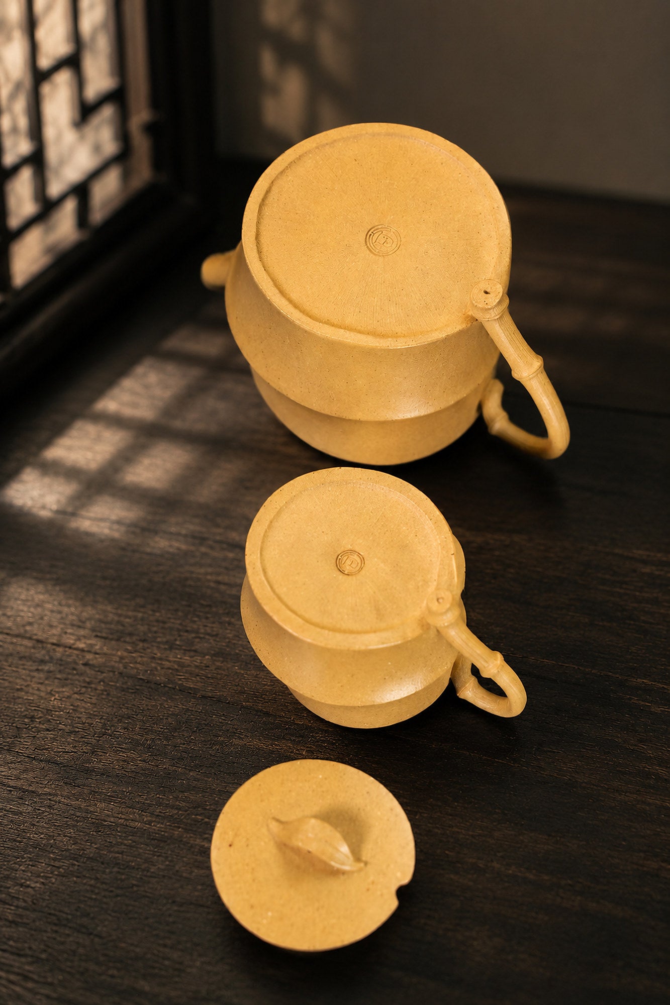 Product view 3 of 125ml Sculptural Form zisha teapot in Golden Duanni Clay, No. 389