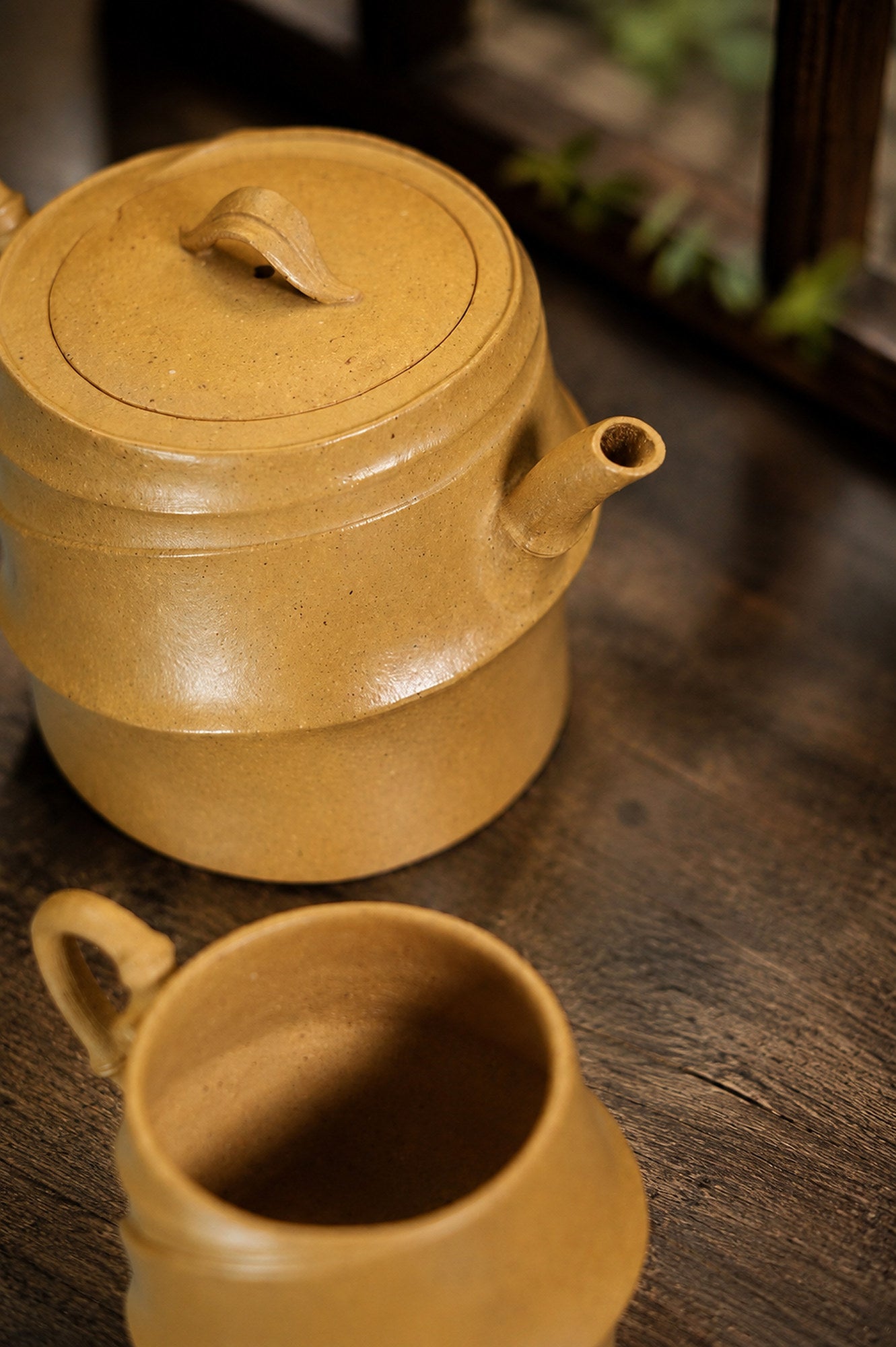 Product view 5 of 125ml Sculptural Form zisha teapot in Golden Duanni Clay, No. 389