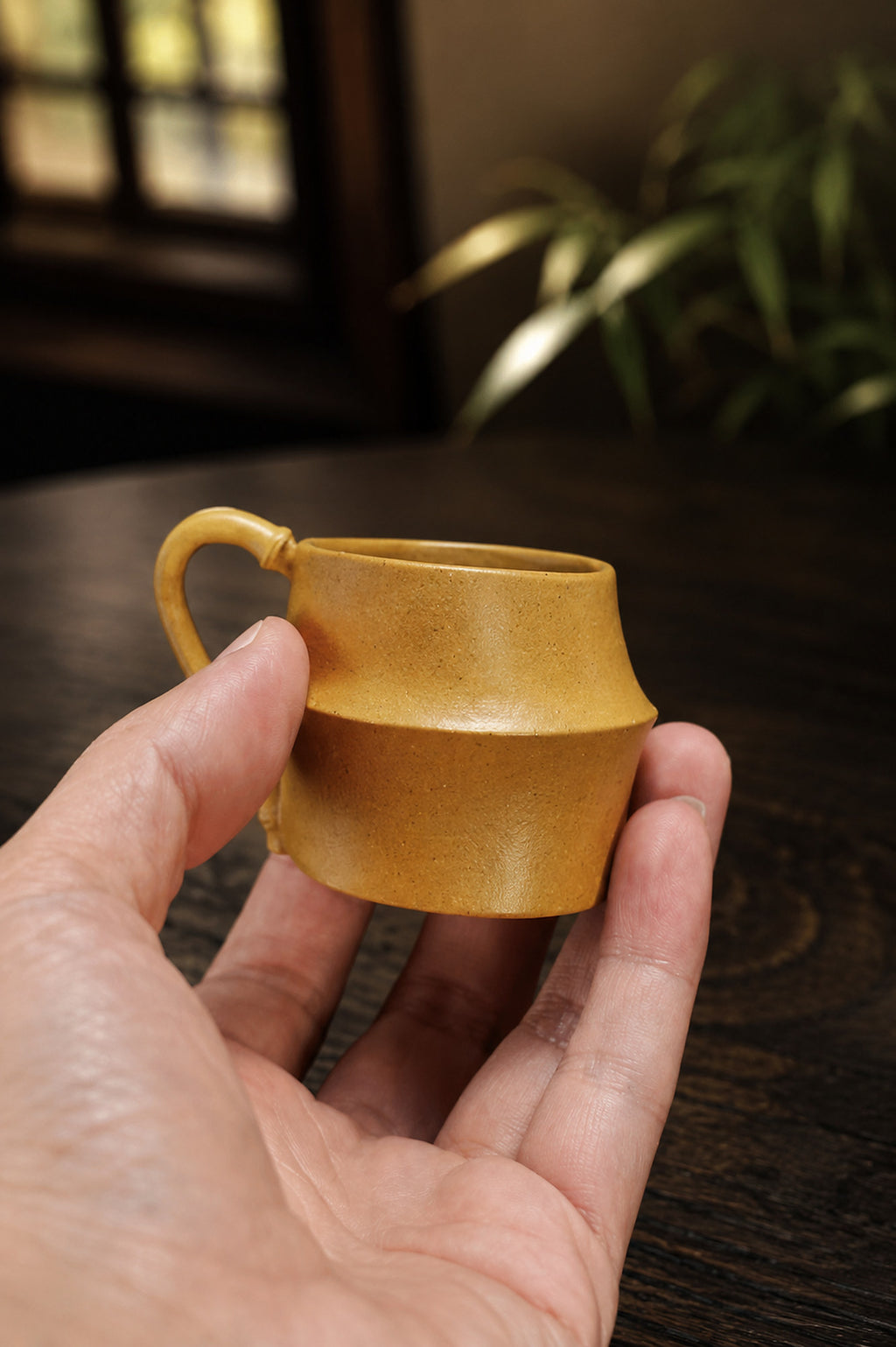 Product view 8 of 125ml Sculptural Form zisha teapot in Golden Duanni Clay, No. 389