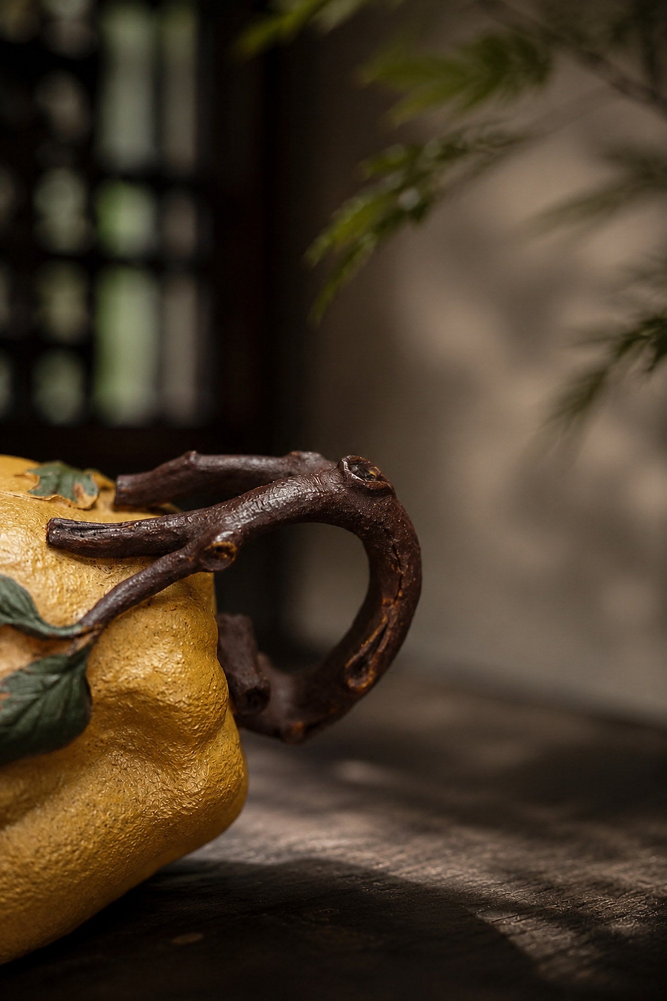 Product view 4 of 165ml Sculptural Form zisha teapot in Golden Duanni Clay, No. 432