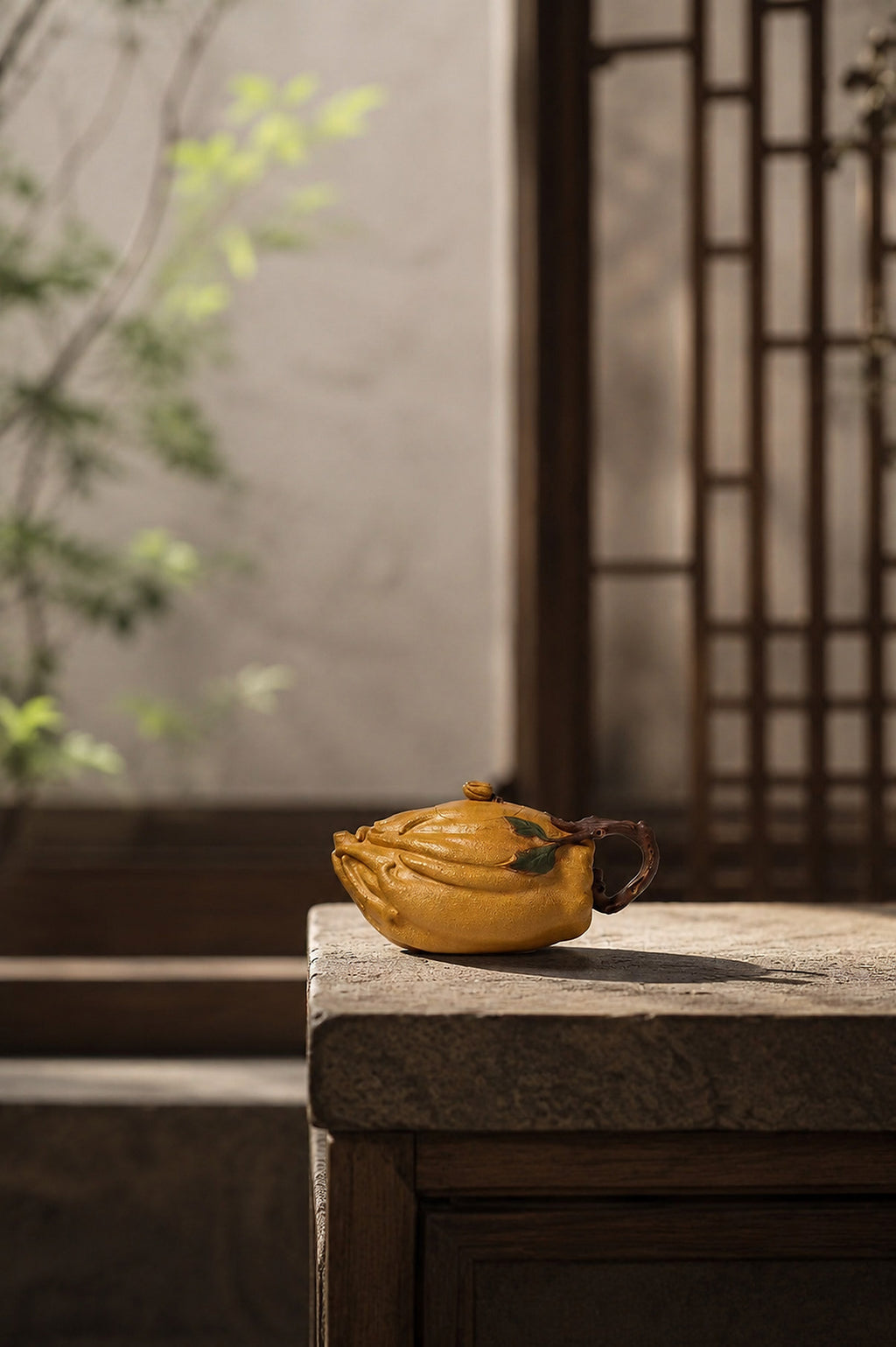 Product view 6 of 165ml Sculptural Form zisha teapot in Golden Duanni Clay, No. 432