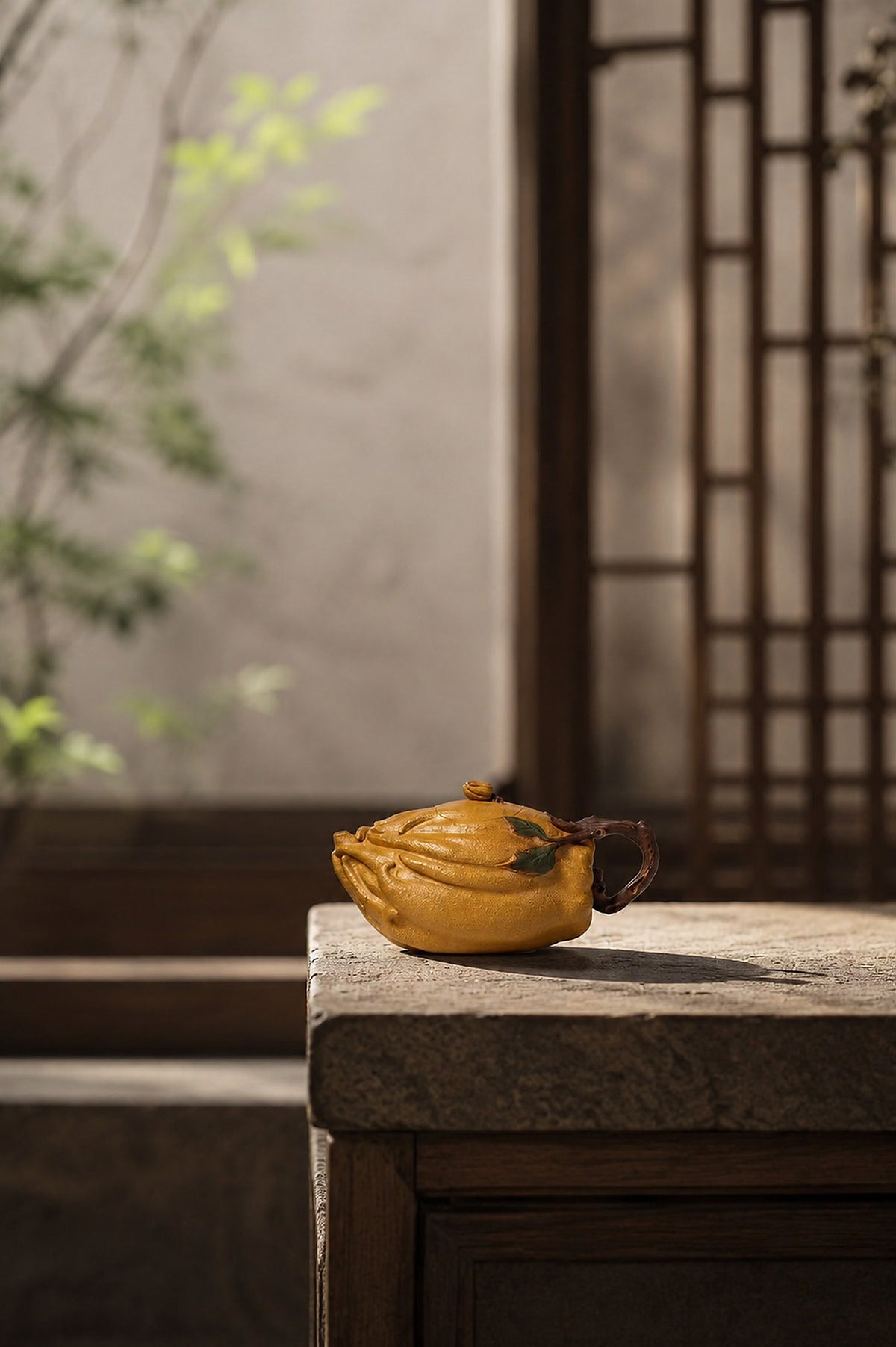 Product view 6 of 165ml Sculptural Form zisha teapot in Golden Duanni Clay, No. 432