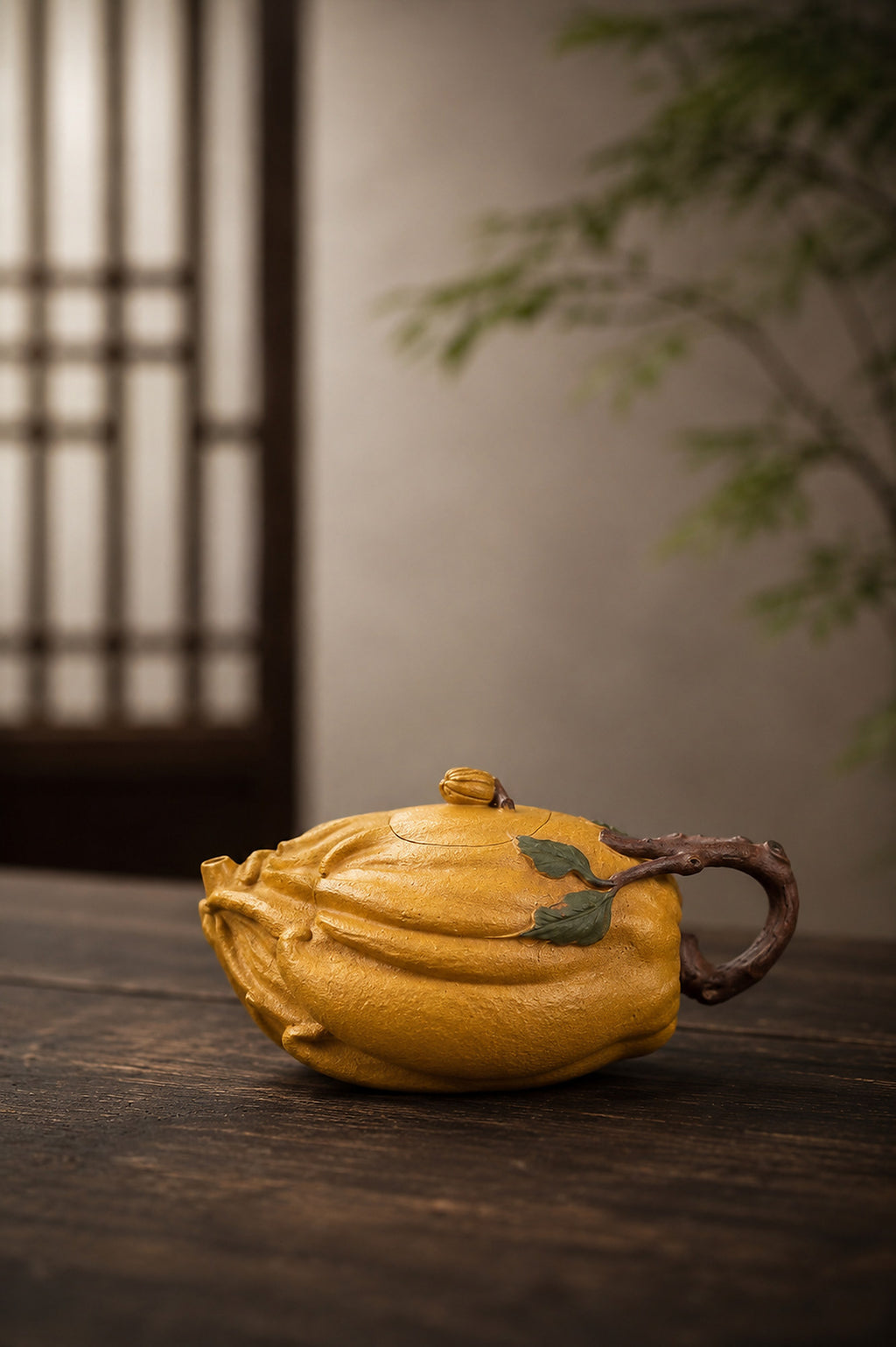 Product view 7 of 165ml Sculptural Form zisha teapot in Golden Duanni Clay, No. 432