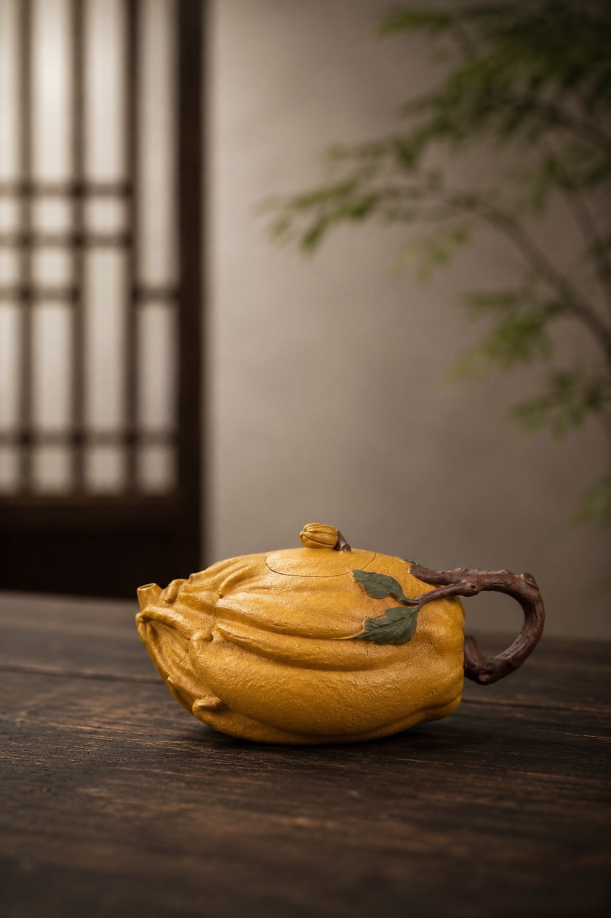 Product view 7 of 165ml Sculptural Form zisha teapot in Golden Duanni Clay, No. 432