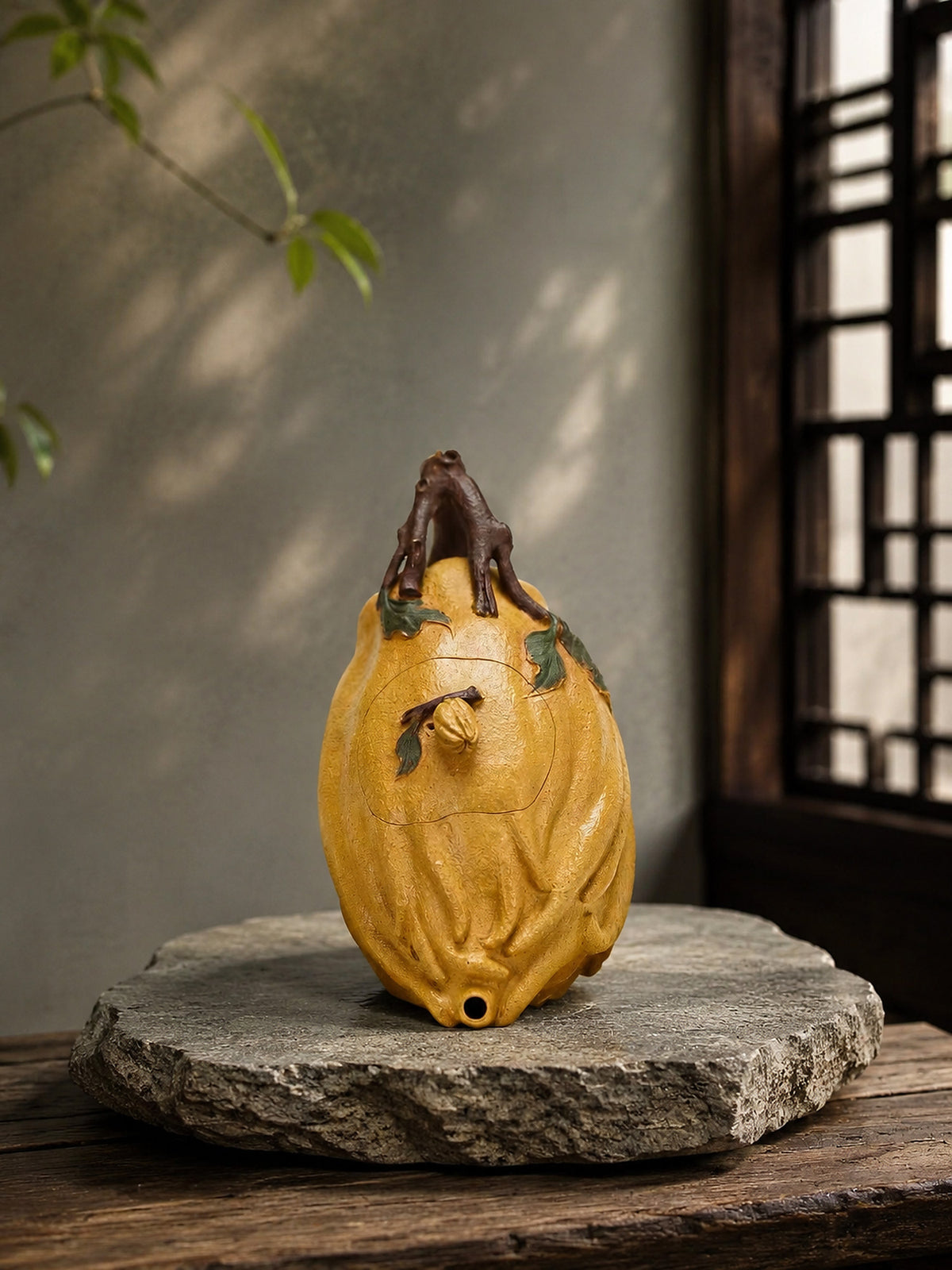 Product view 9 of 165ml Sculptural Form zisha teapot in Golden Duanni Clay, No. 432