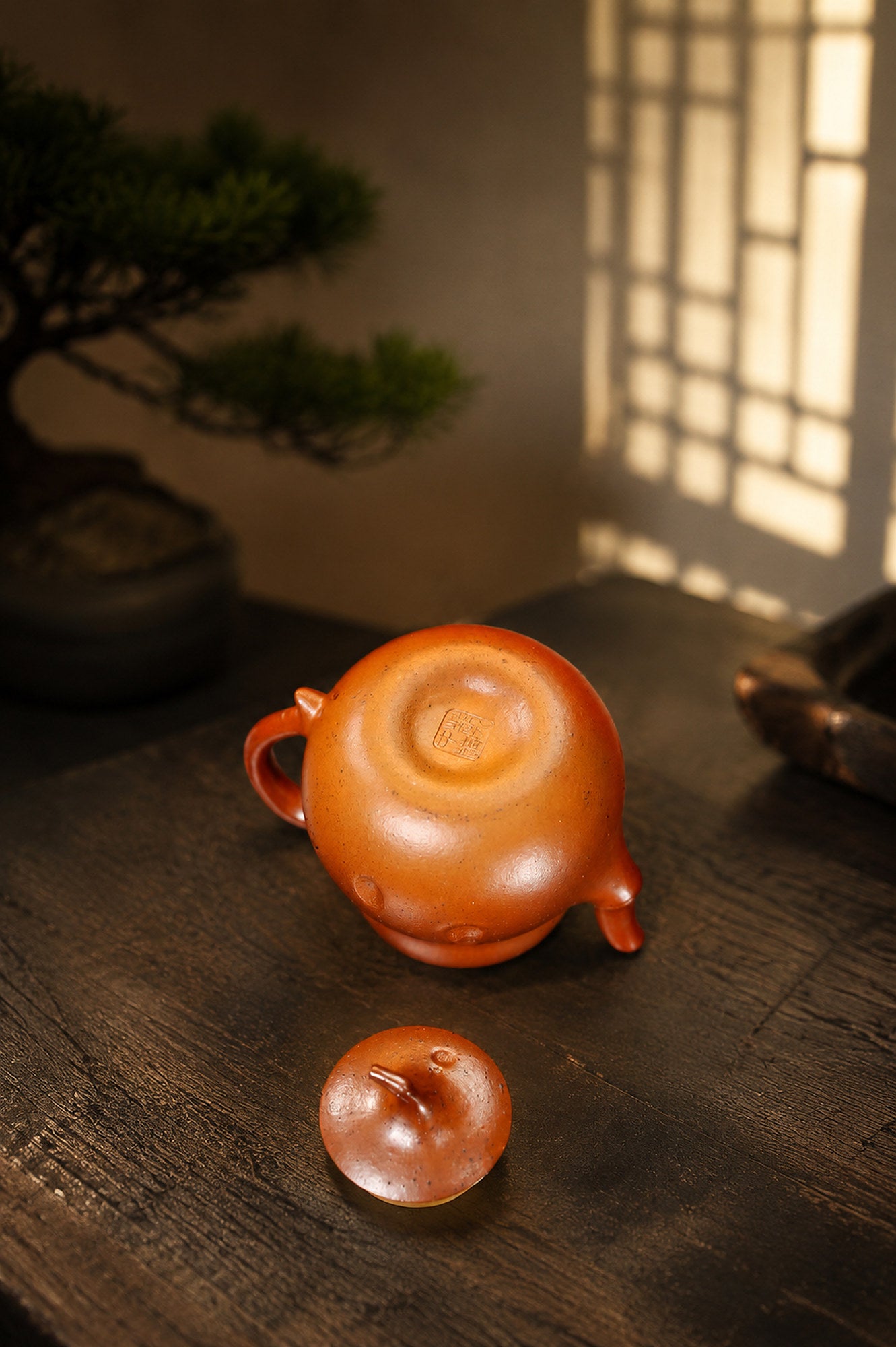Product view 4 of 130ml Sculptural Form zisha teapot in Golden Duanni Clay, No. 449