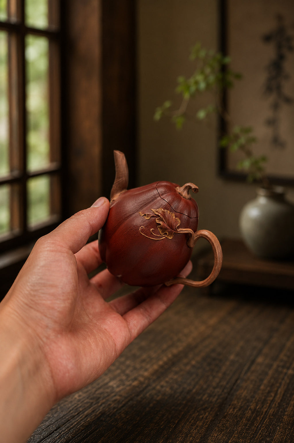 Product view 1 of 180ml Sculptural Form zisha teapot in Jiangponi Clay, No. 274