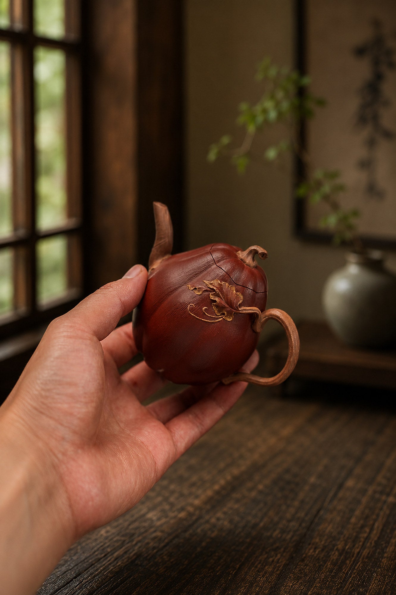 Product view 1 of 180ml Sculptural Form zisha teapot in Jiangponi Clay, No. 274