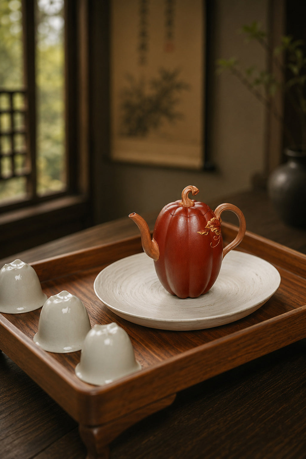 Product view 3 of 208ml Sculptural Form zisha teapot in Jiangponi Clay, No. 276