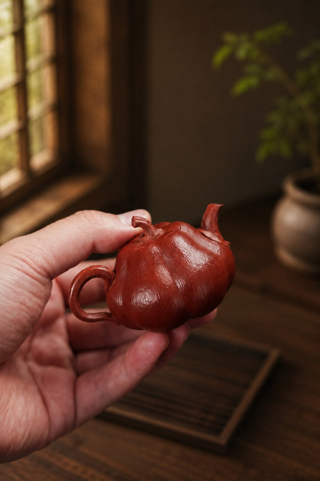 Product view 8 of 75ml Sculptural Form zisha teapot in Jiangponi Clay, No. 280