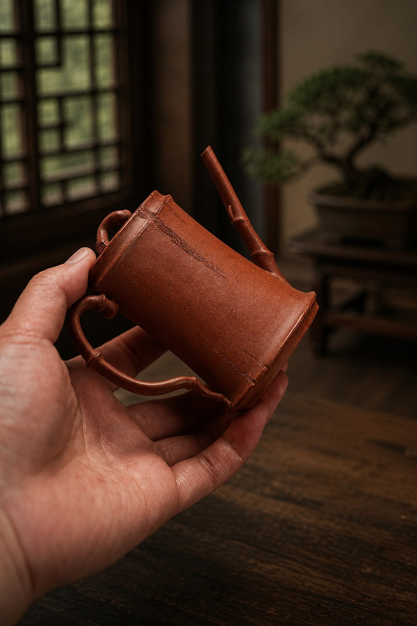 Product view 5 of 130ml Sculptural Form zisha teapot in Jiangponi Clay, No. 285