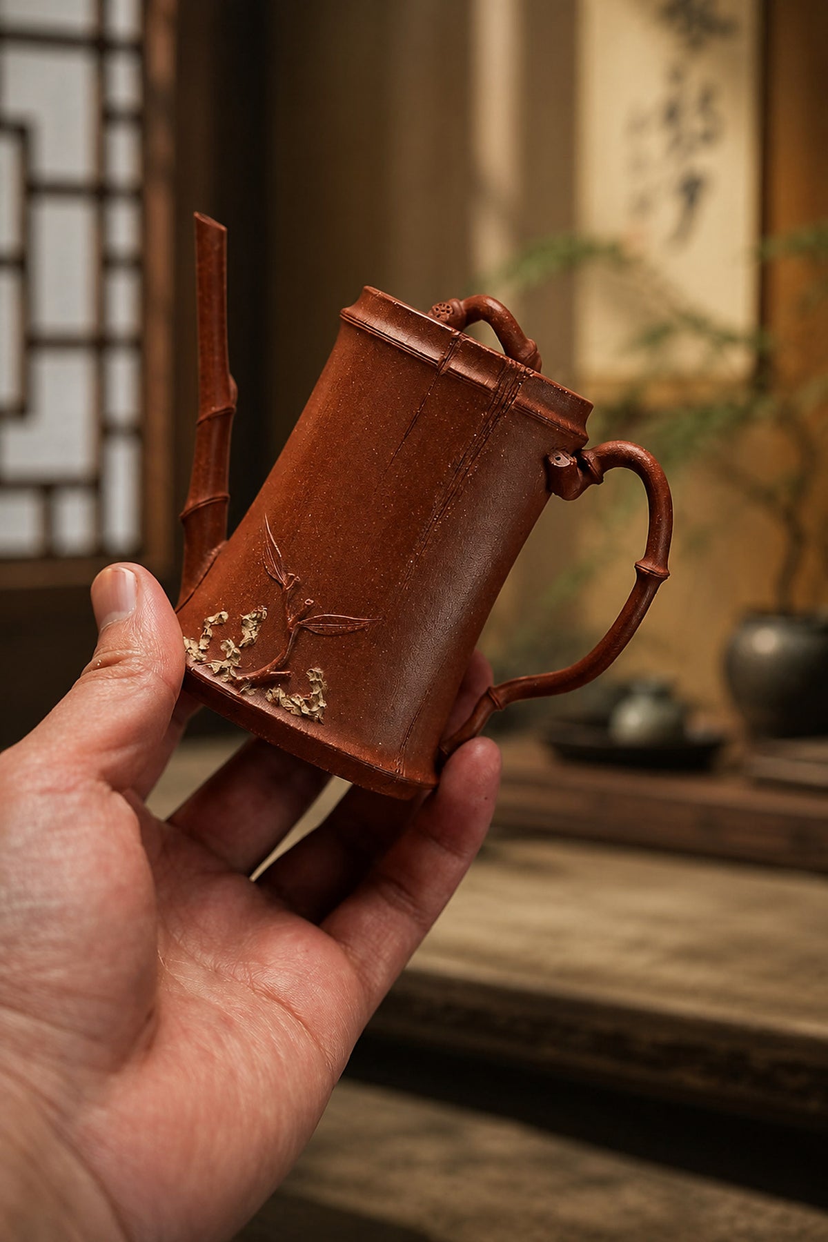 Product view 9 of 130ml Sculptural Form zisha teapot in Jiangponi Clay, No. 285