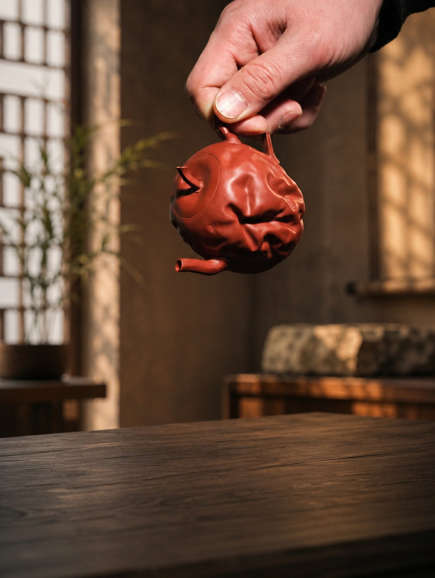 Product view 1 of 150ml Sculptural Form zisha teapot in Jiangponi Clay, No. 308