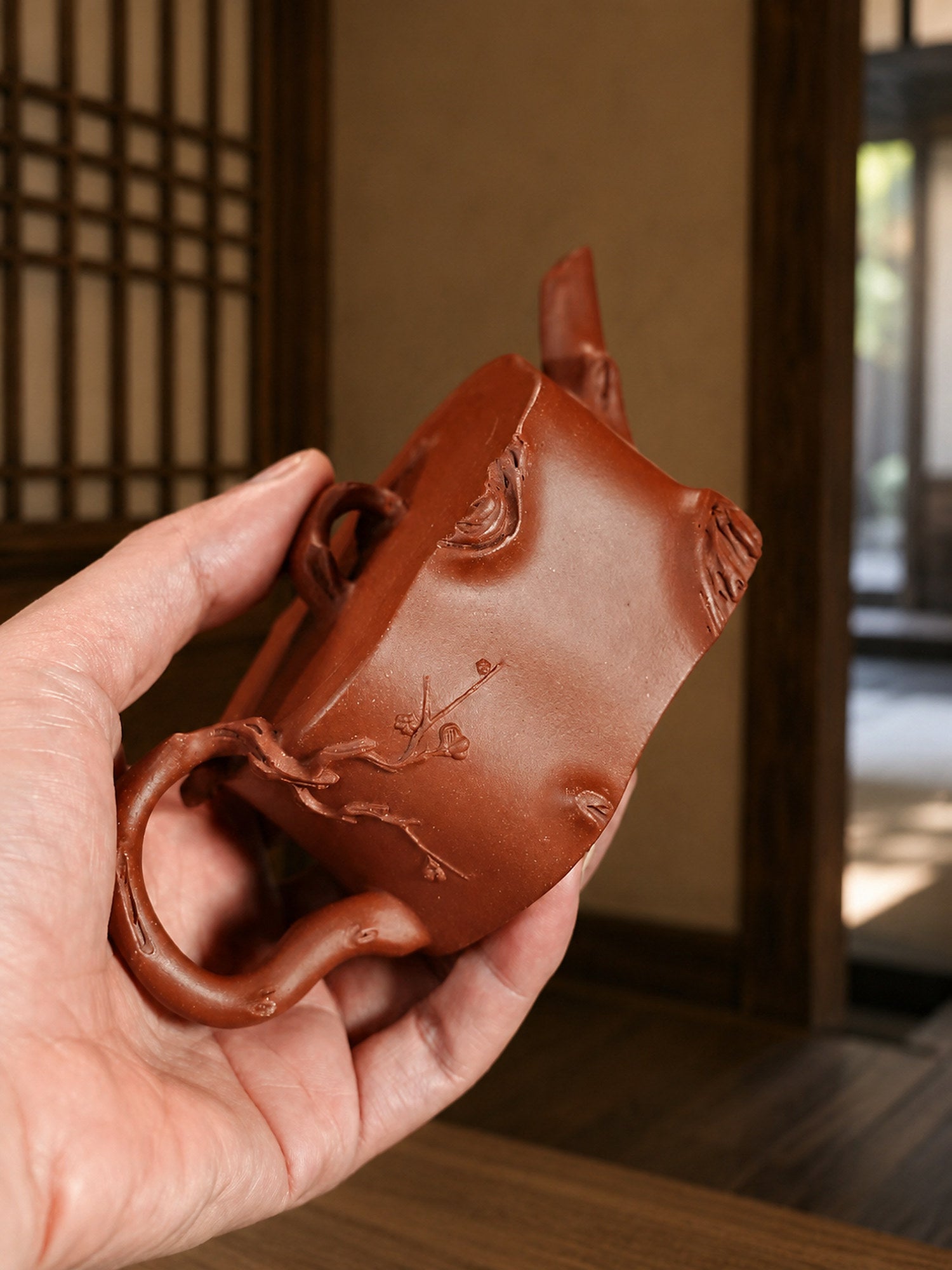 Product view 2 of 180ml Sculptural Form zisha teapot in Jiangponi Clay, No. 362