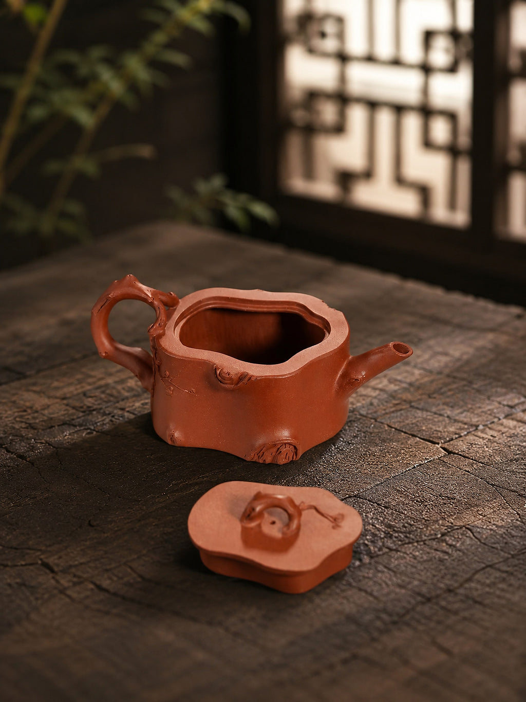 Product view 6 of 180ml Sculptural Form zisha teapot in Jiangponi Clay, No. 362