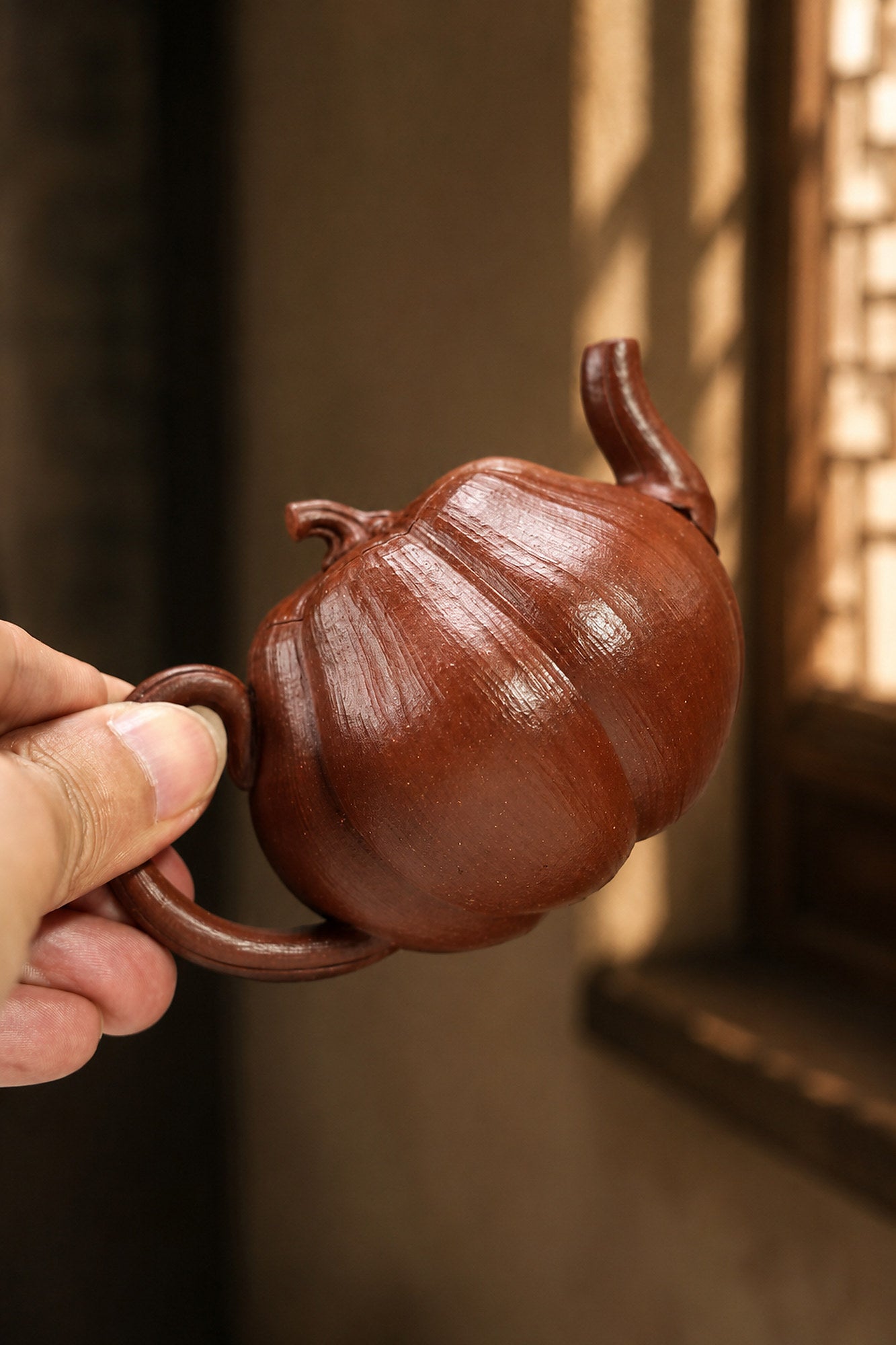 Product view 1 of 160ml Sculptural Form zisha teapot in Jiangponi Clay, No. 370