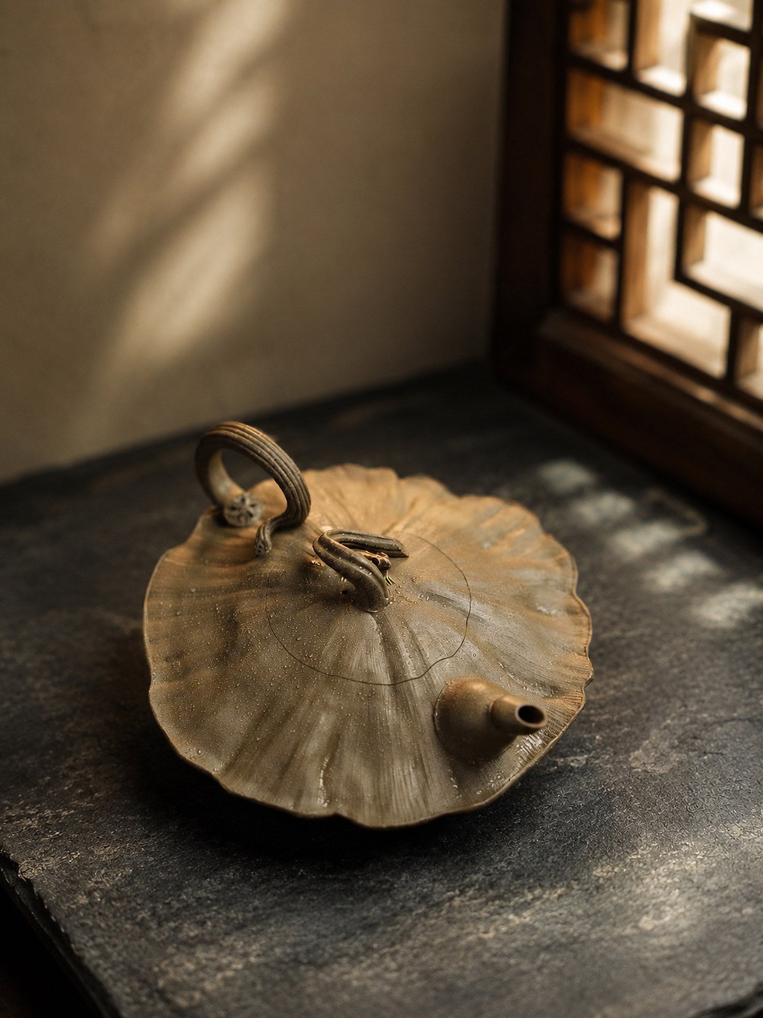 Product view 1 of 175ml Sculptural Form zisha teapot in Qing Duanni Clay, No. 404