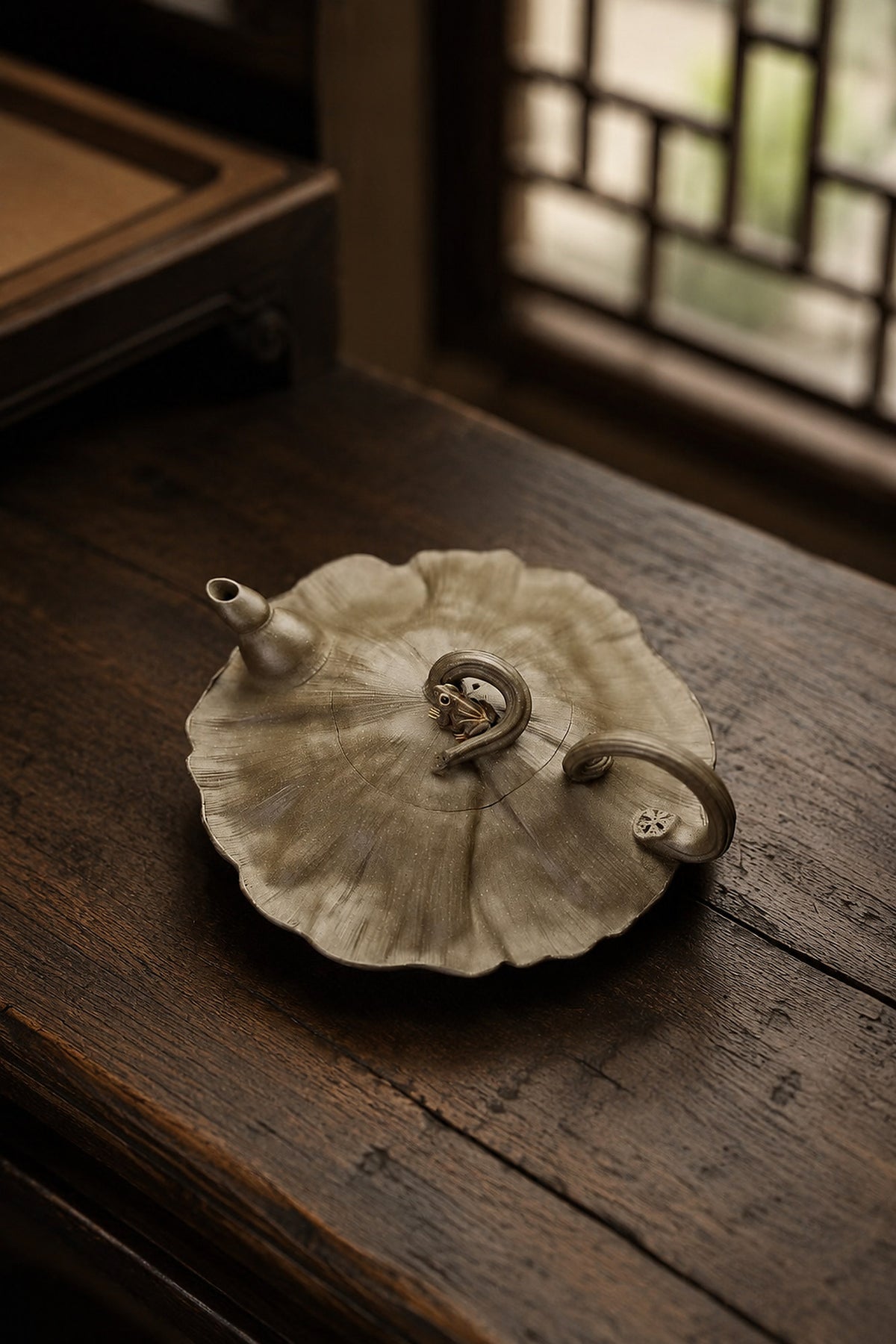 Product view 6 of 175ml Sculptural Form zisha teapot in Qing Duanni Clay, No. 404