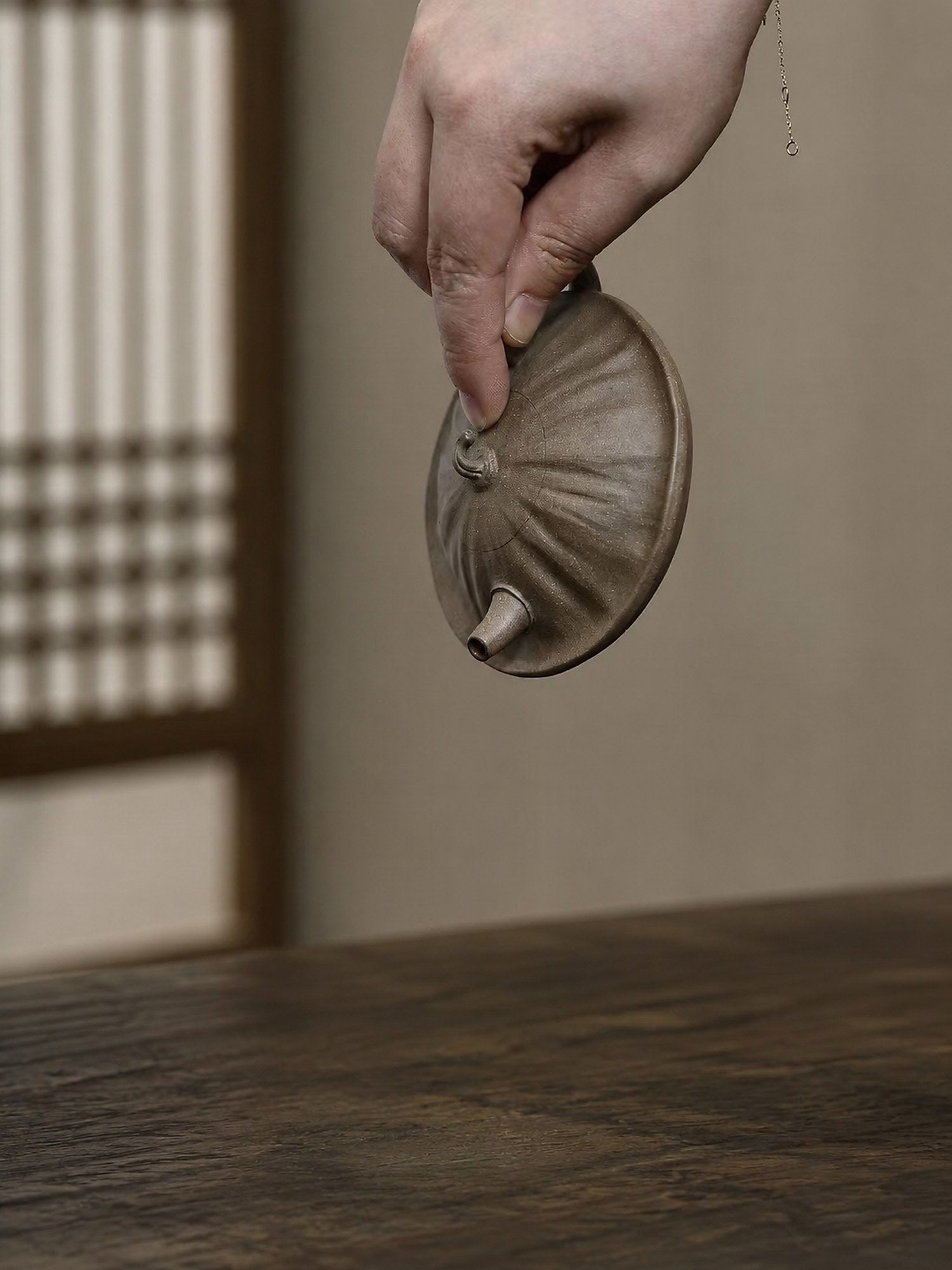 Product view 1 of 130ml Sculptural Form zisha teapot in Qing Duanni Clay, No. 416