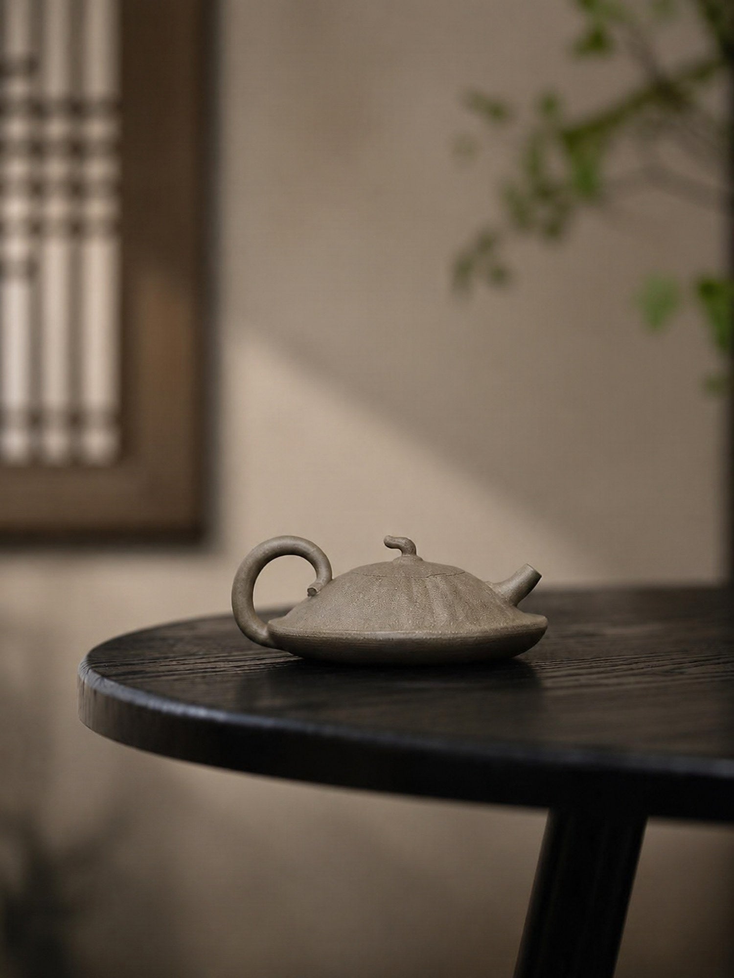Product view 3 of 130ml Sculptural Form zisha teapot in Qing Duanni Clay, No. 416