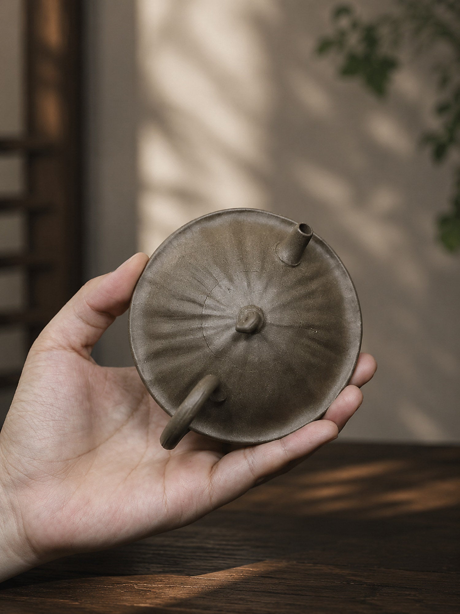 Product view 5 of 130ml Sculptural Form zisha teapot in Qing Duanni Clay, No. 416