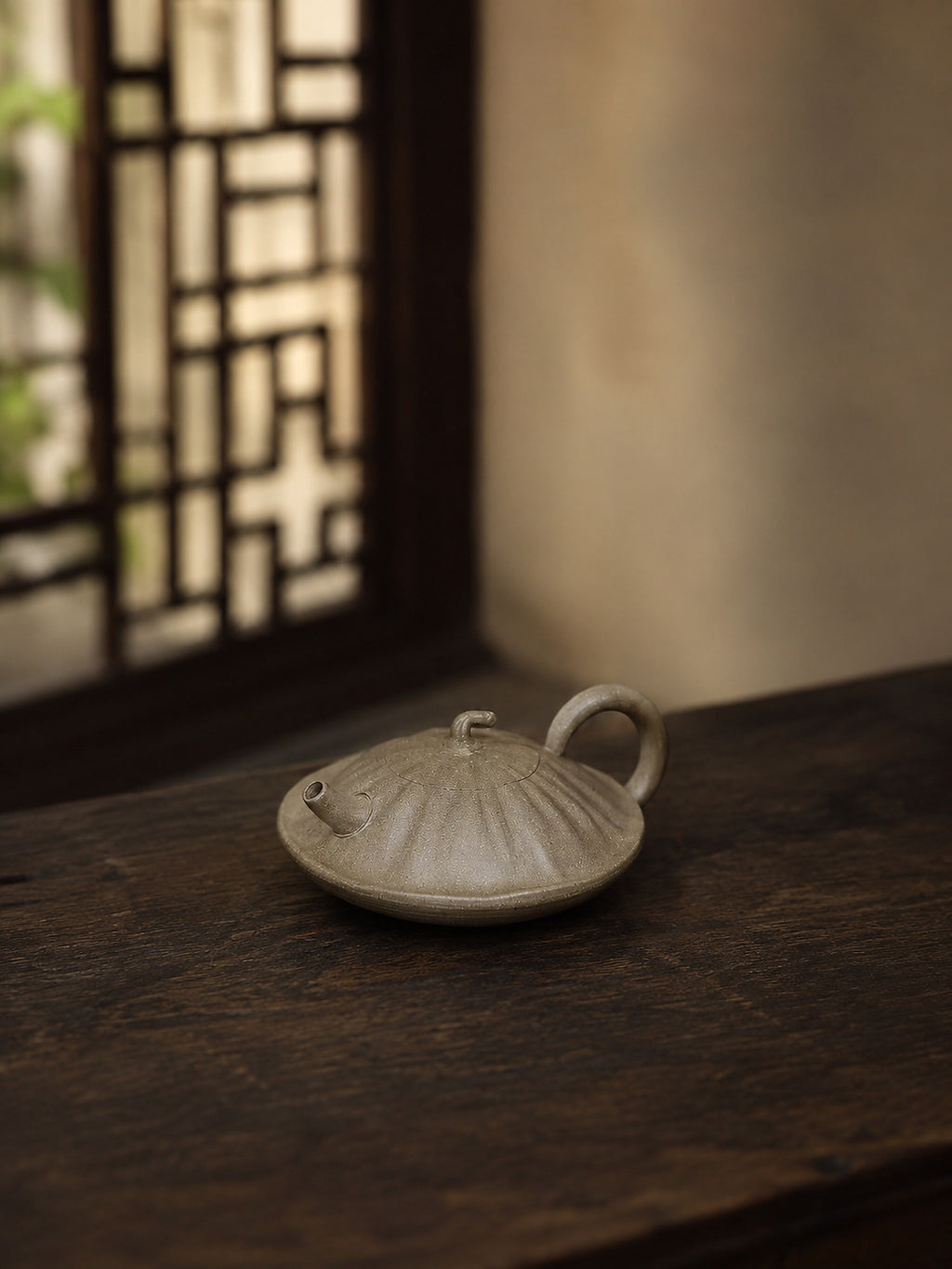 Product view 6 of 130ml Sculptural Form zisha teapot in Qing Duanni Clay, No. 416