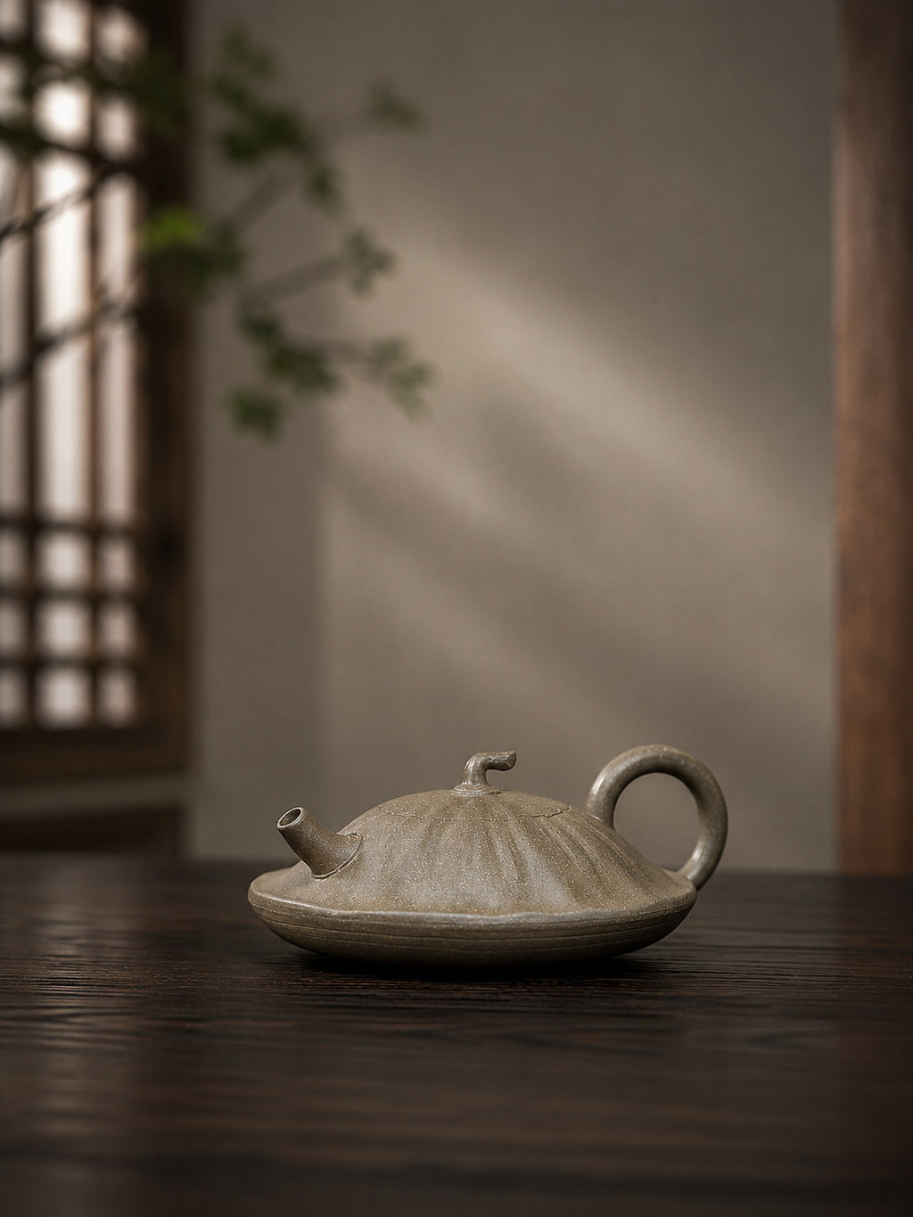 Product view 7 of 130ml Sculptural Form zisha teapot in Qing Duanni Clay, No. 416