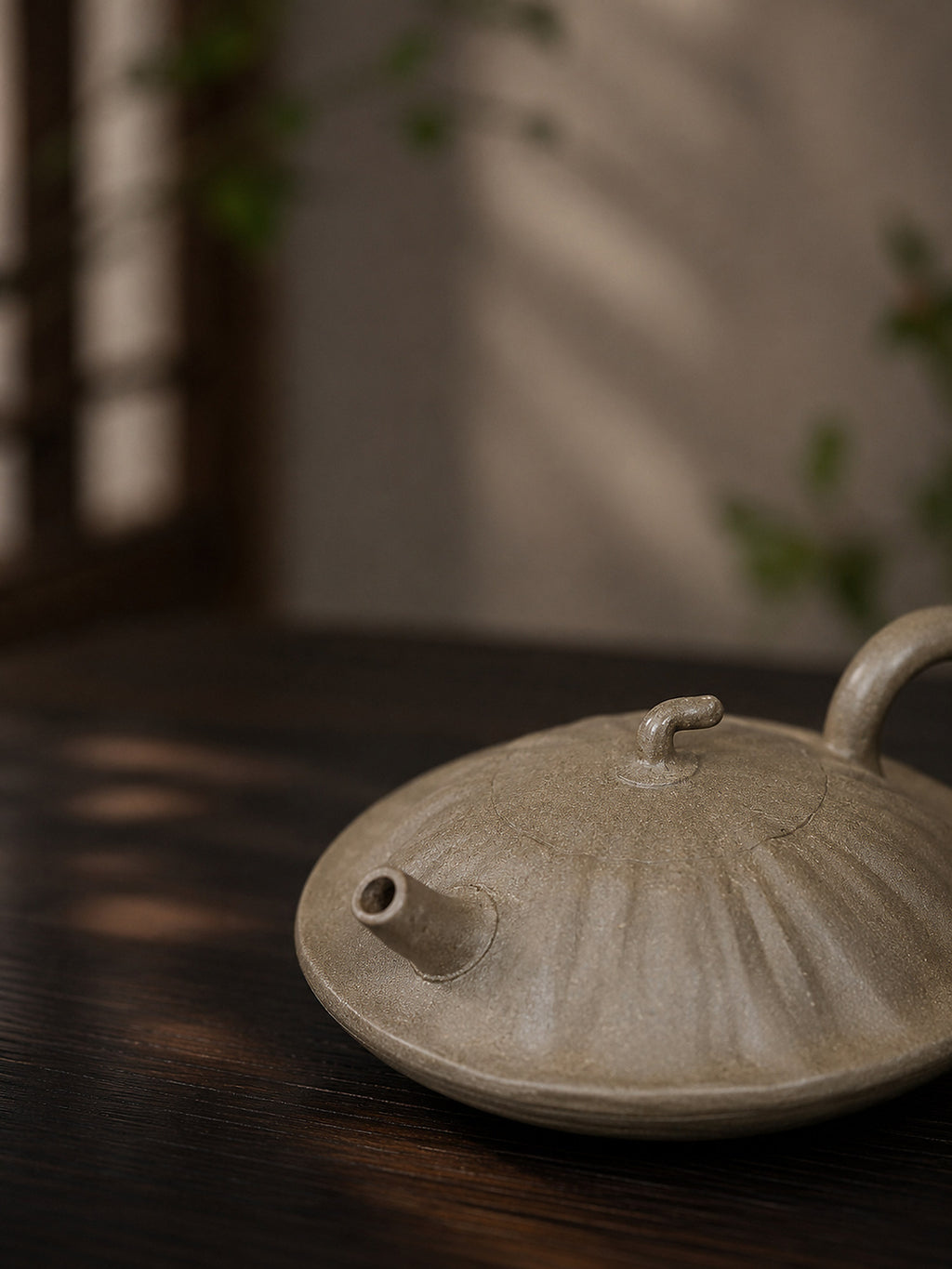 Product view 8 of 130ml Sculptural Form zisha teapot in Qing Duanni Clay, No. 416