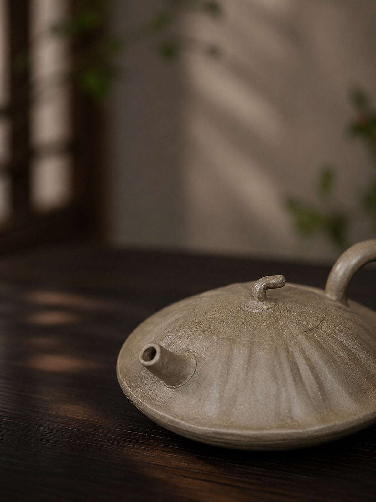 Product view 8 of 130ml Sculptural Form zisha teapot in Qing Duanni Clay, No. 416